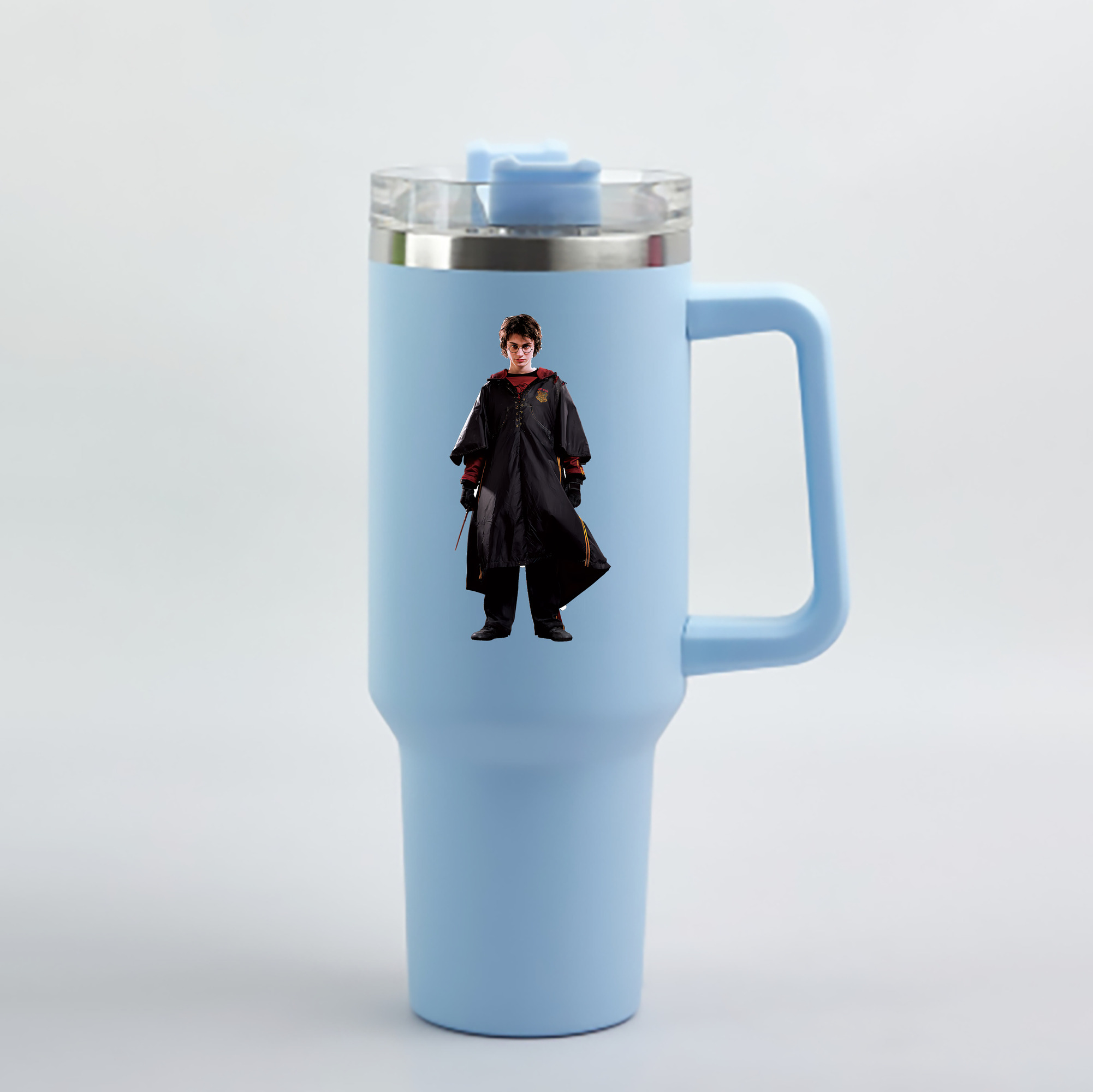 （画像用） Harry Potter ハリー・ポッターシリーズ 1200mL車用タンブラー - クリスタルステッカー（プラスチックストロー付き）