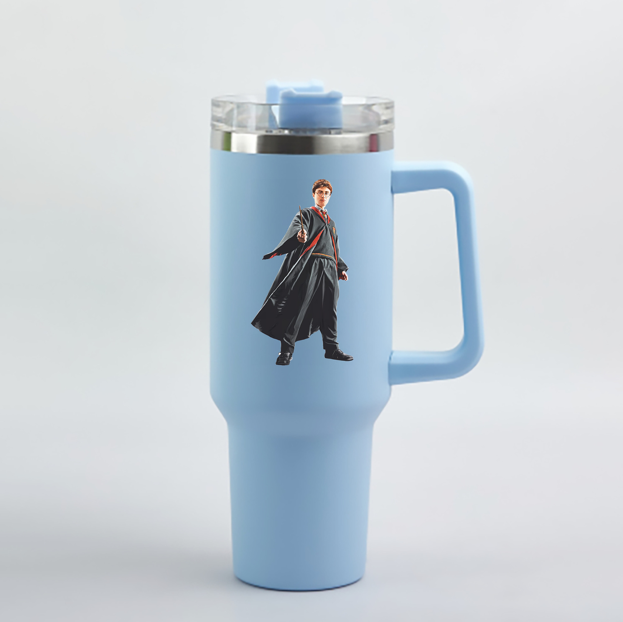 （画像用） Harry Potter ハリー・ポッターシリーズ 1200mL車用タンブラー - クリスタルステッカー（プラスチックストロー付き）