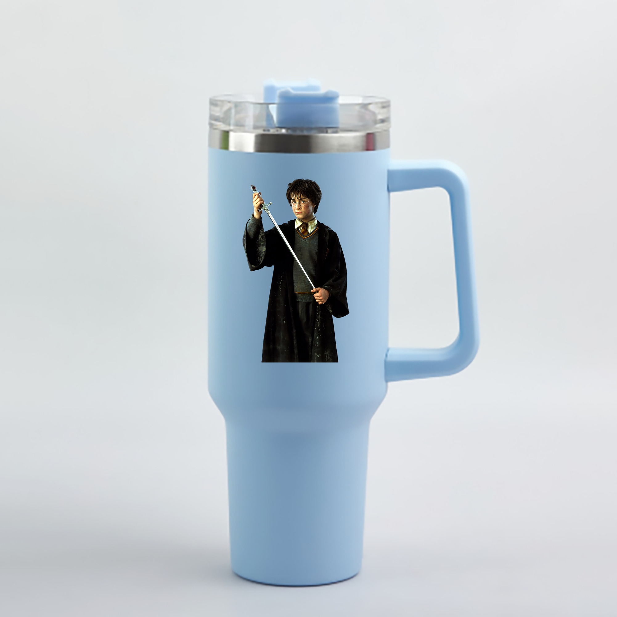 （画像用） Harry Potter ハリー・ポッターシリーズ 1200mL車用タンブラー - クリスタルステッカー（プラスチックストロー付き）