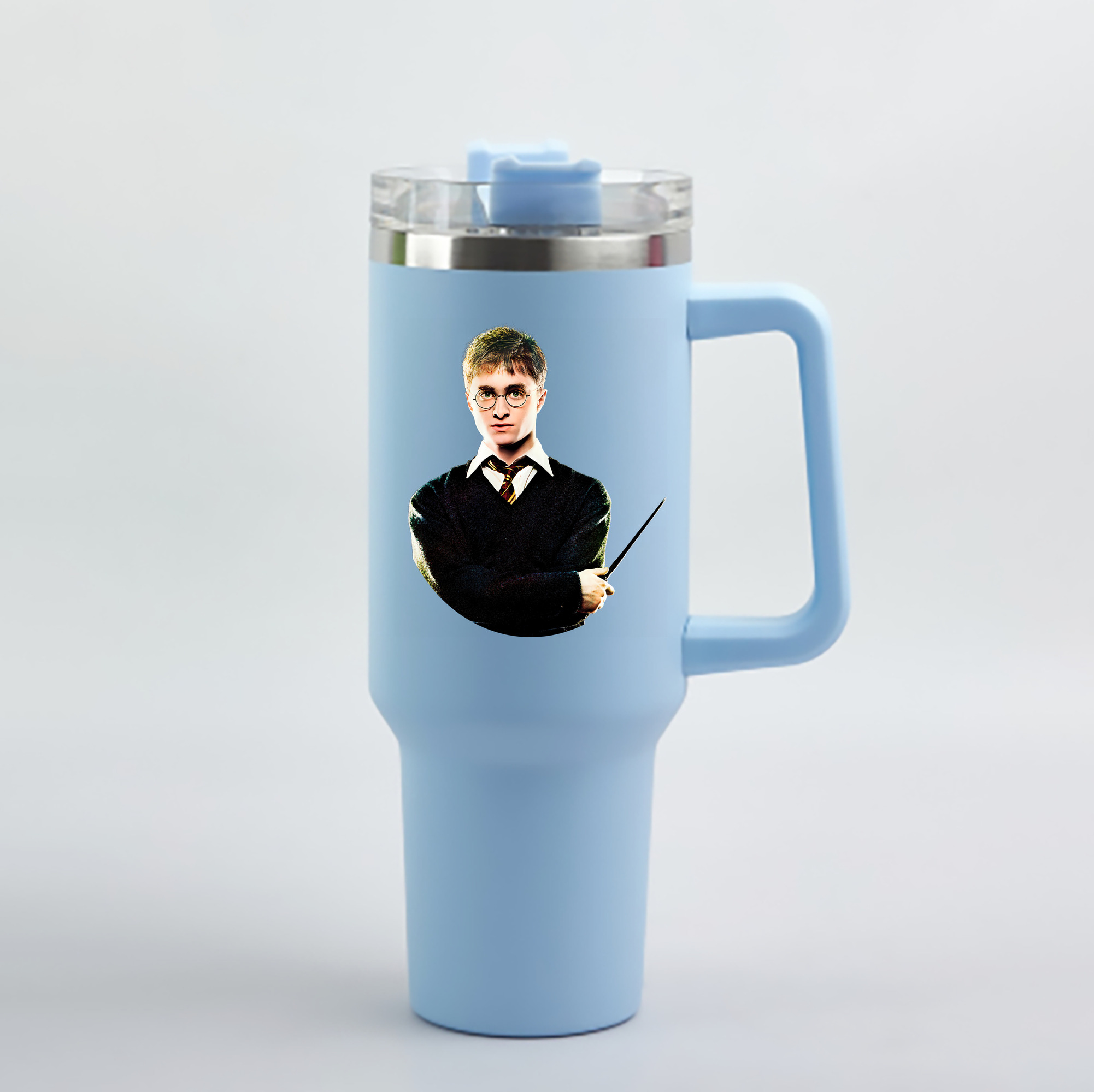 （画像用） Harry Potter ハリー・ポッターシリーズ 1200mL車用タンブラー - クリスタルステッカー（プラスチックストロー付き）