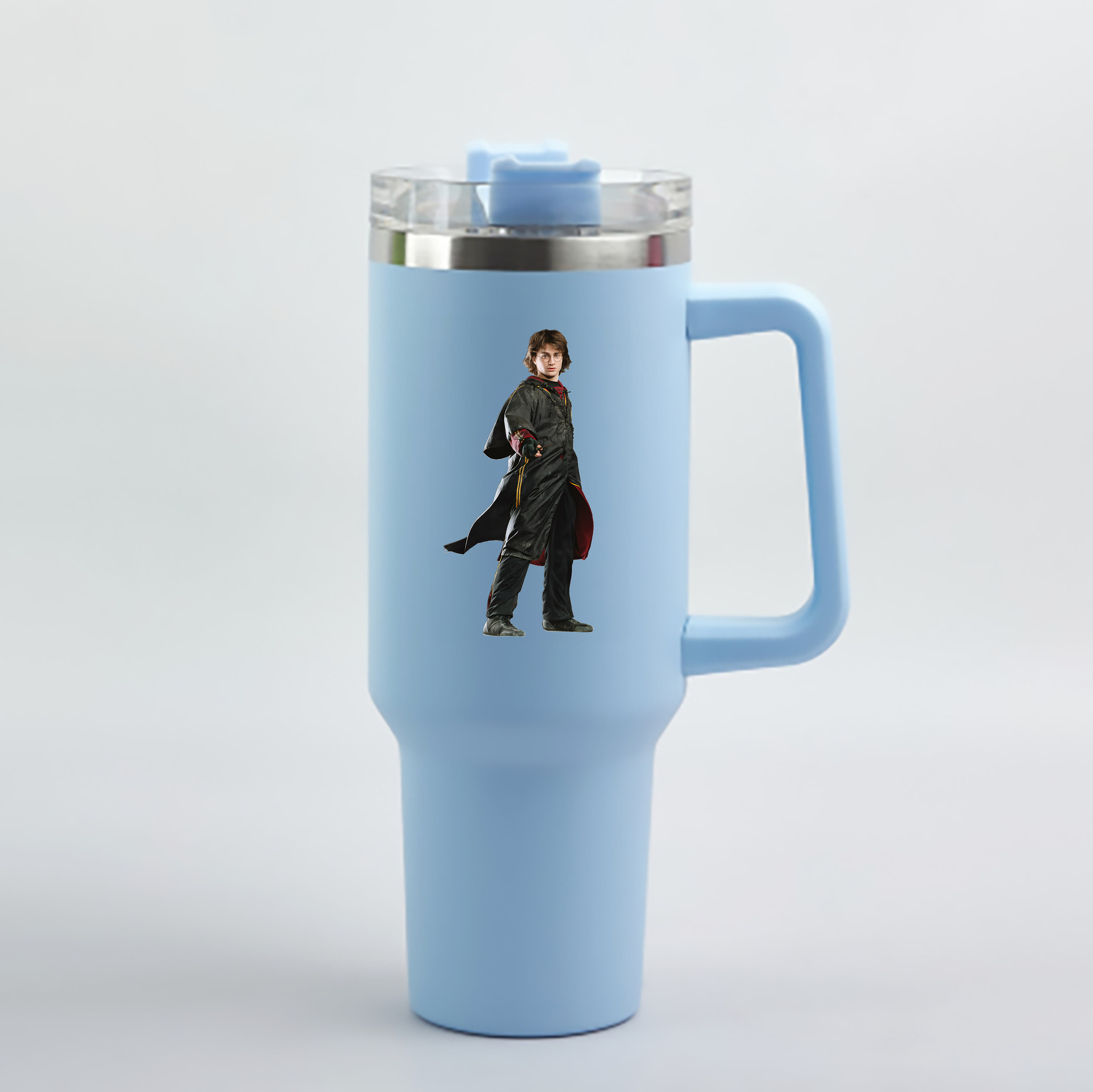 （画像用） Harry Potter ハリー・ポッターシリーズ 1200mL車用タンブラー - クリスタルステッカー（プラスチックストロー付き）