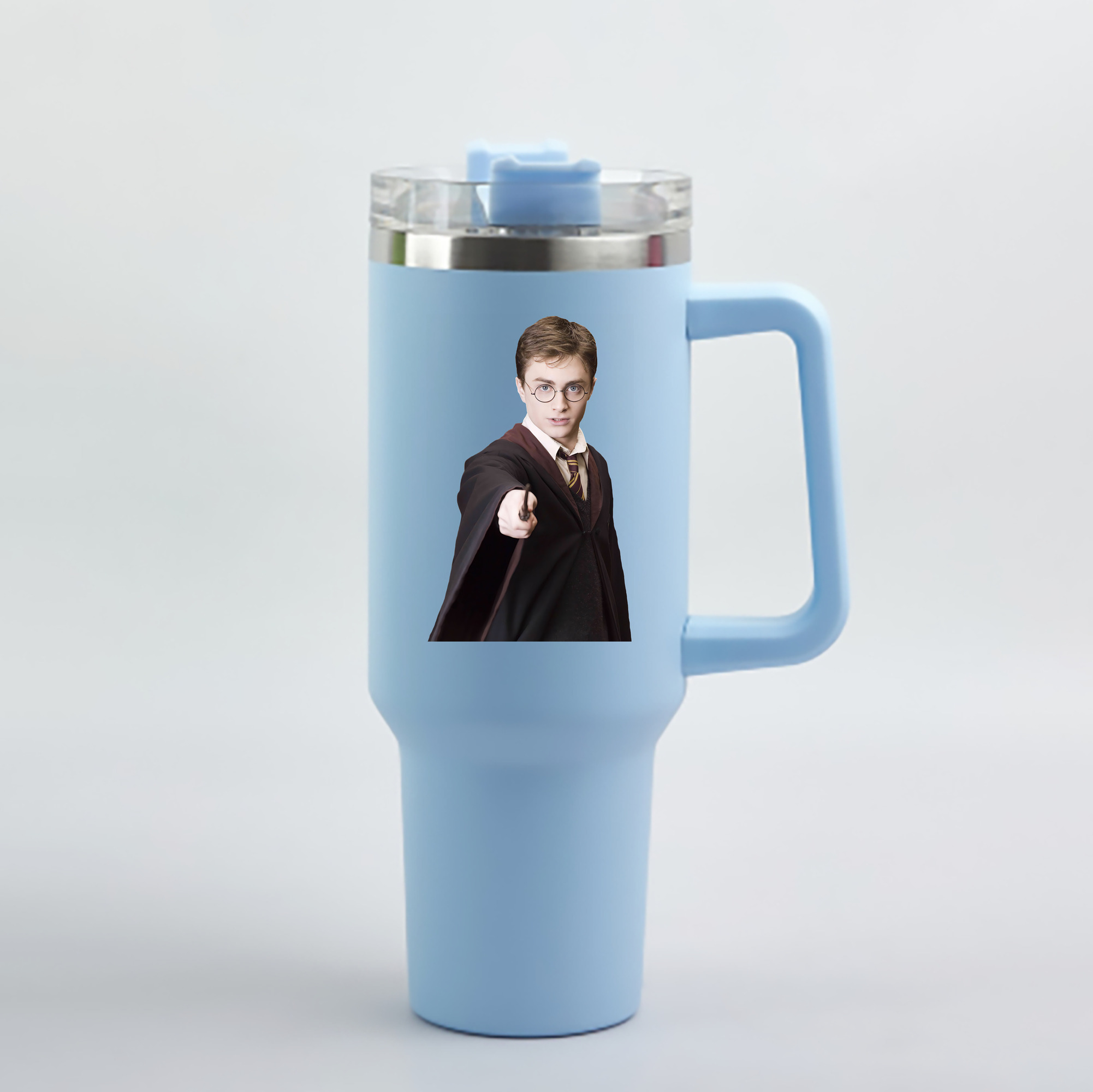 （画像用） Harry Potter ハリー・ポッターシリーズ 1200mL車用タンブラー - クリスタルステッカー（プラスチックストロー付き）