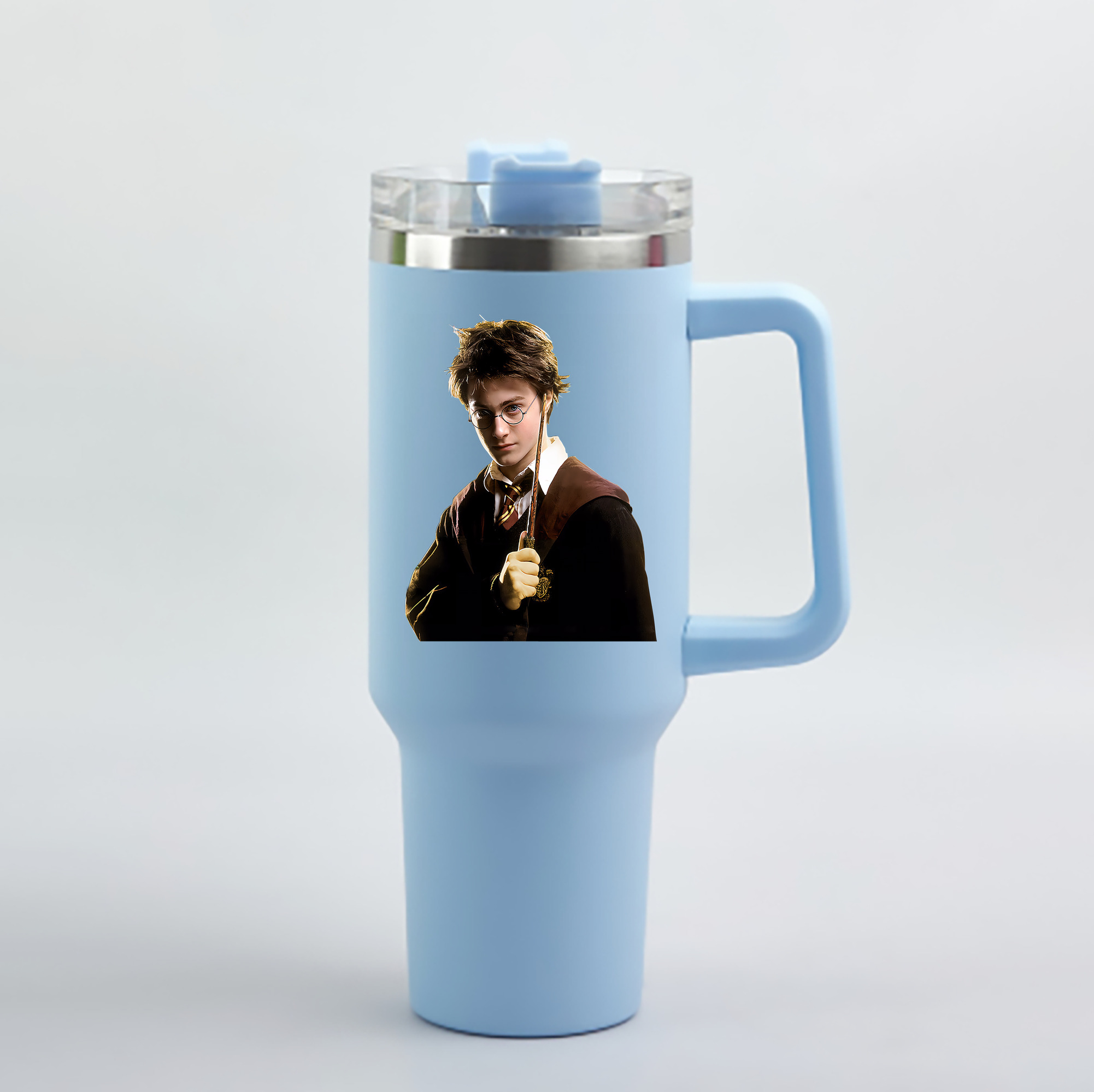 （画像用） Harry Potter ハリー・ポッターシリーズ 1200mL車用タンブラー - クリスタルステッカー（プラスチックストロー付き）