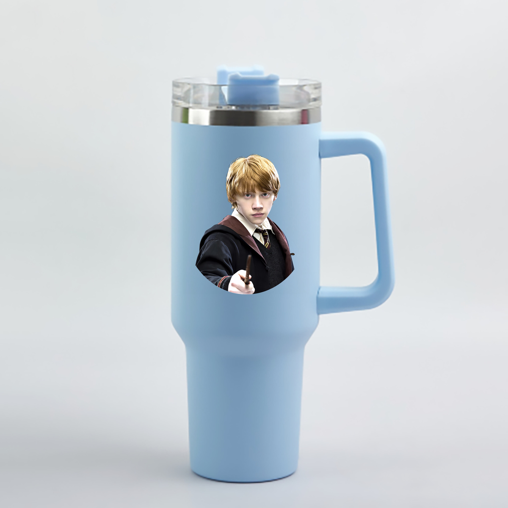 （画像用） Harry Potter ハリー・ポッターシリーズ 1200mL車用タンブラー - クリスタルステッカー（プラスチックストロー付き）