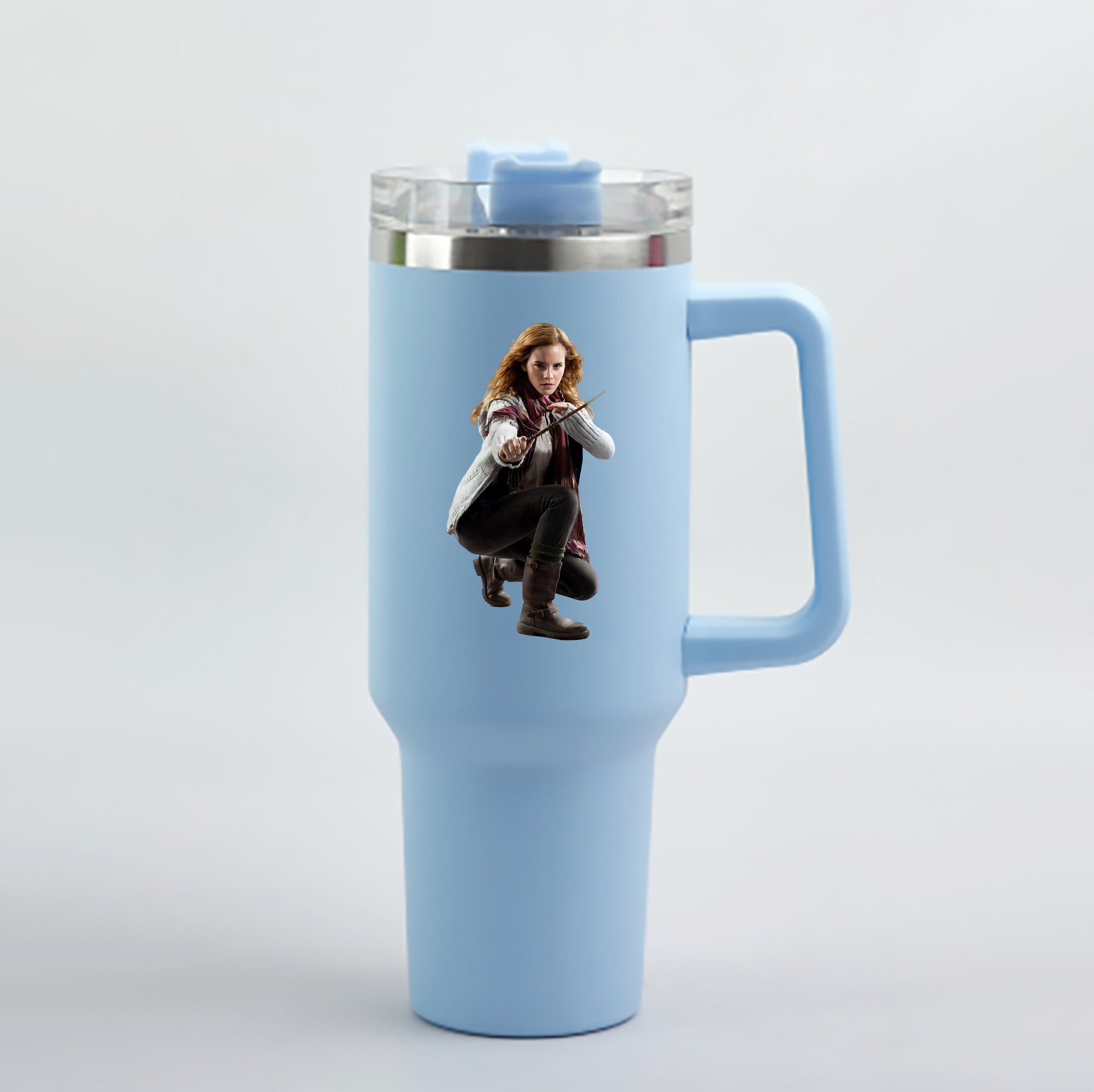 （画像用） Harry Potter ハリー・ポッターシリーズ 1200mL車用タンブラー - クリスタルステッカー（プラスチックストロー付き）