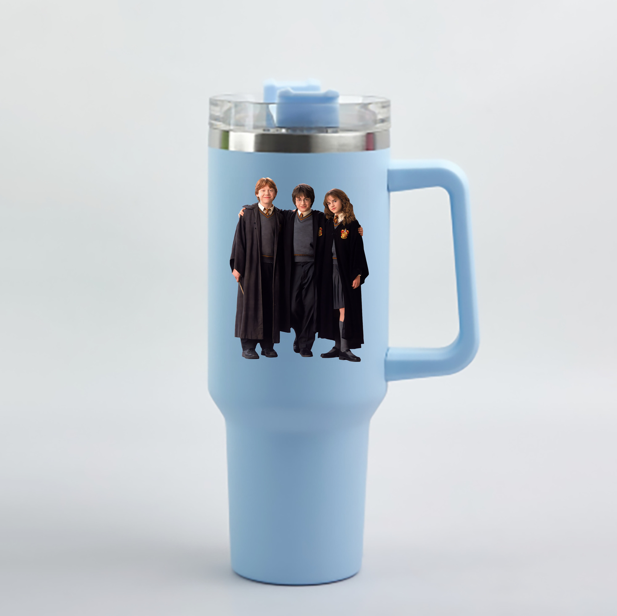 （画像用） Harry Potter ハリー・ポッターシリーズ 1200mL車用タンブラー - クリスタルステッカー（プラスチックストロー付き）