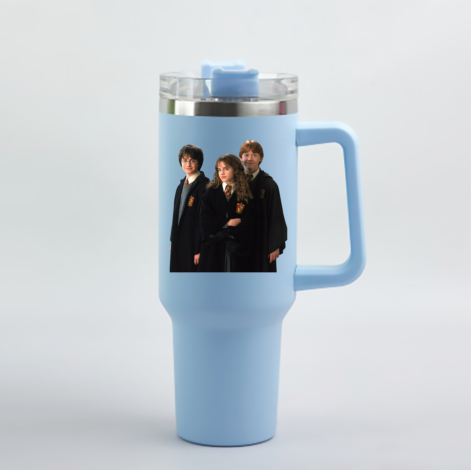 （画像用） Harry Potter ハリー・ポッターシリーズ 1200mL車用タンブラー - クリスタルステッカー（プラスチックストロー付き）