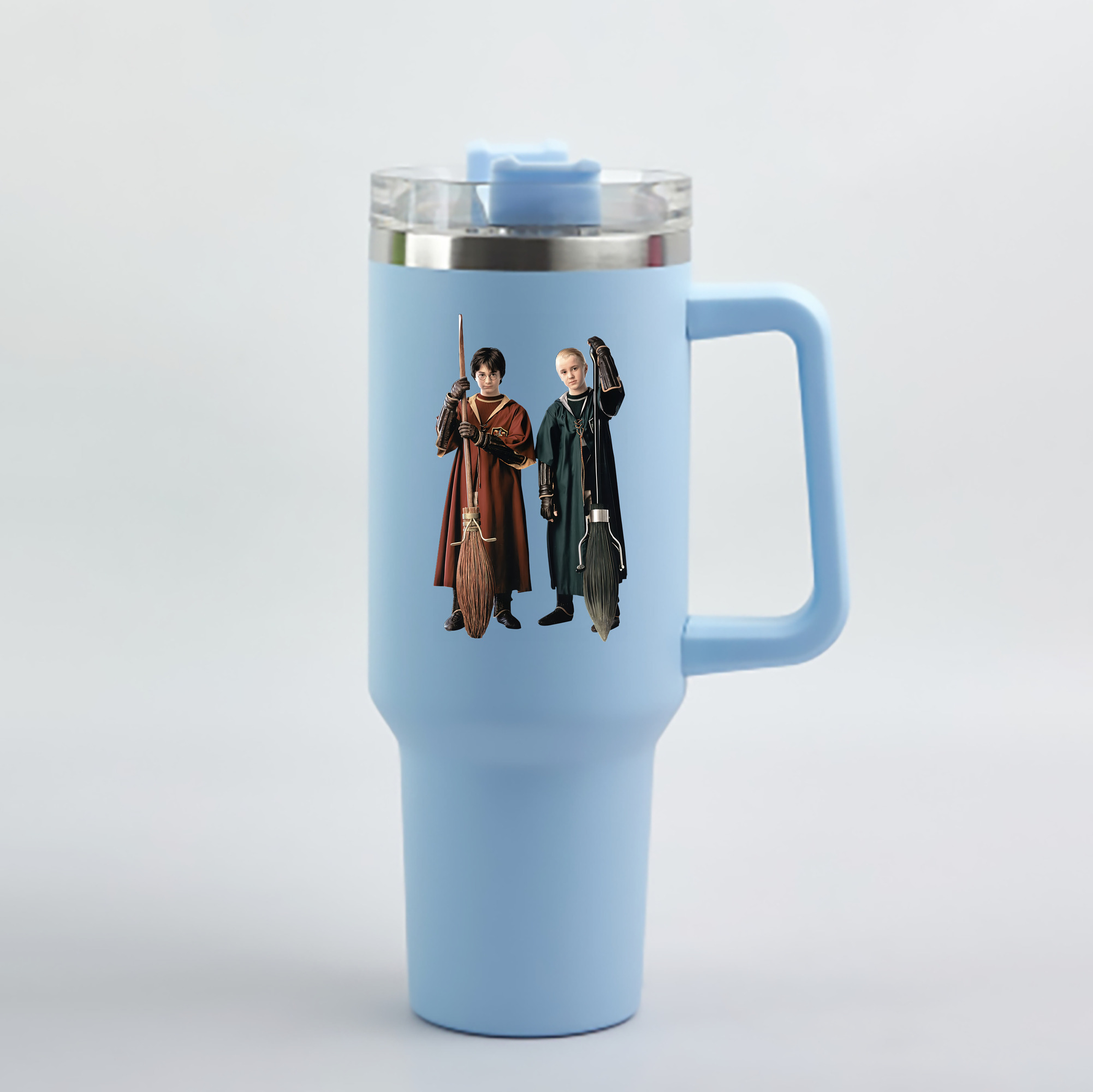 （画像用） Harry Potter ハリー・ポッターシリーズ 1200mL車用タンブラー - クリスタルステッカー（プラスチックストロー付き）