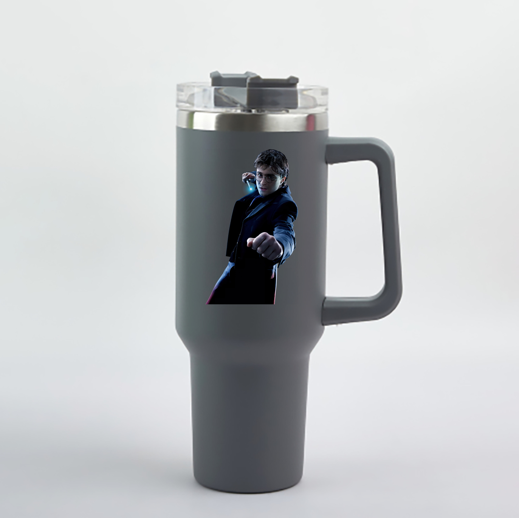 （画像用） Harry Potter ハリー・ポッターシリーズ 1200mL車用タンブラー - クリスタルステッカー（プラスチックストロー付き）