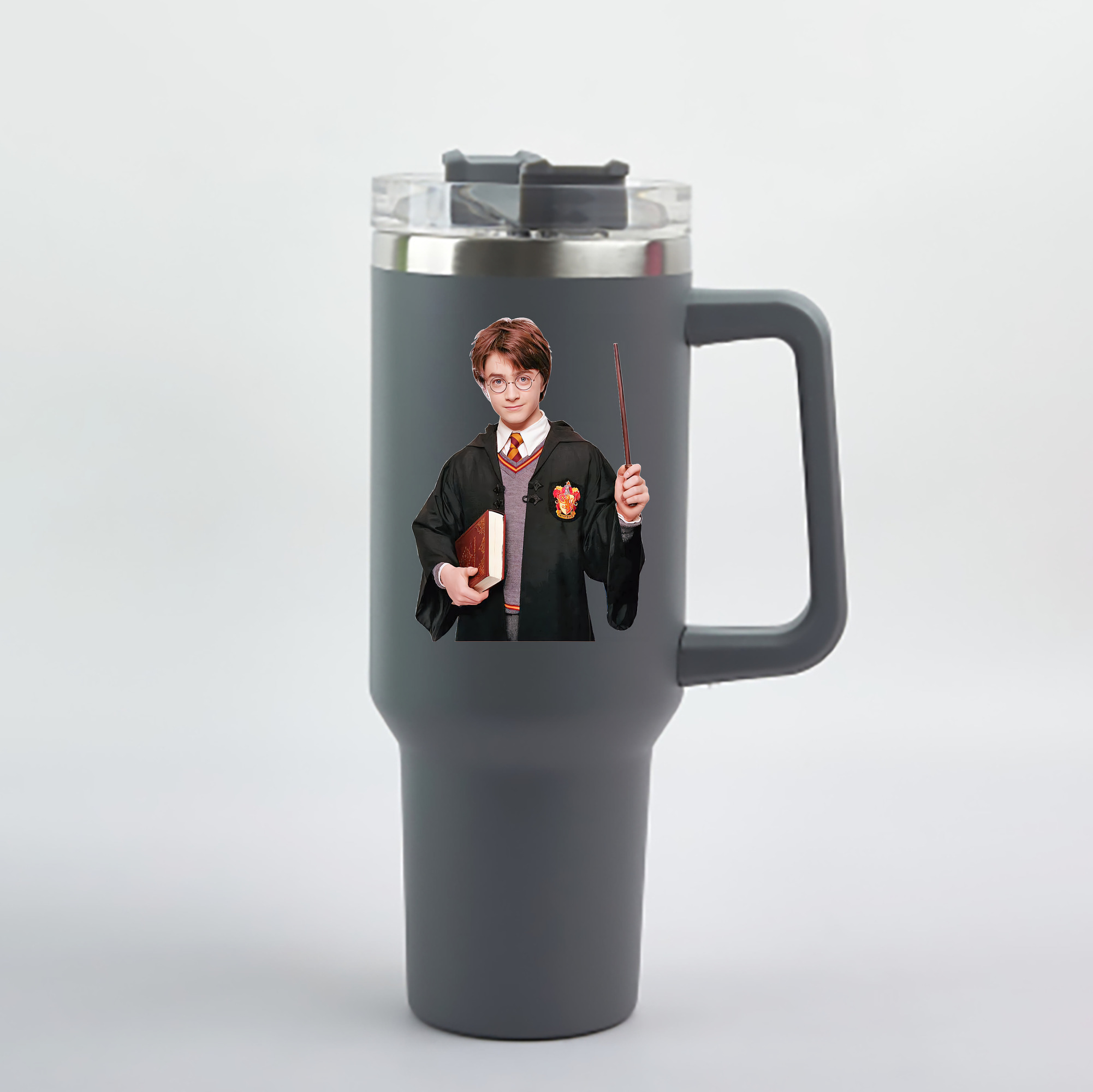 （画像用） Harry Potter ハリー・ポッターシリーズ 1200mL車用タンブラー - クリスタルステッカー（プラスチックストロー付き）