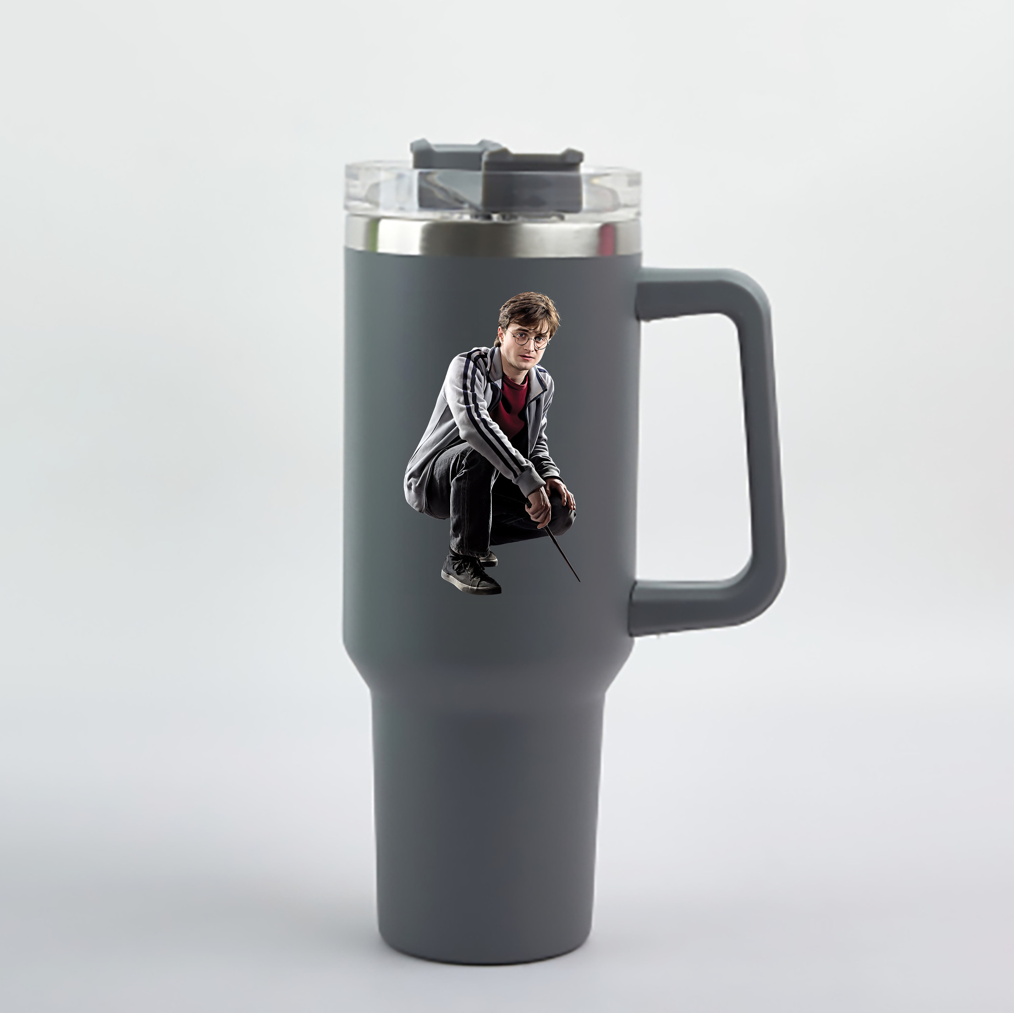 （画像用） Harry Potter ハリー・ポッターシリーズ 1200mL車用タンブラー - クリスタルステッカー（プラスチックストロー付き）