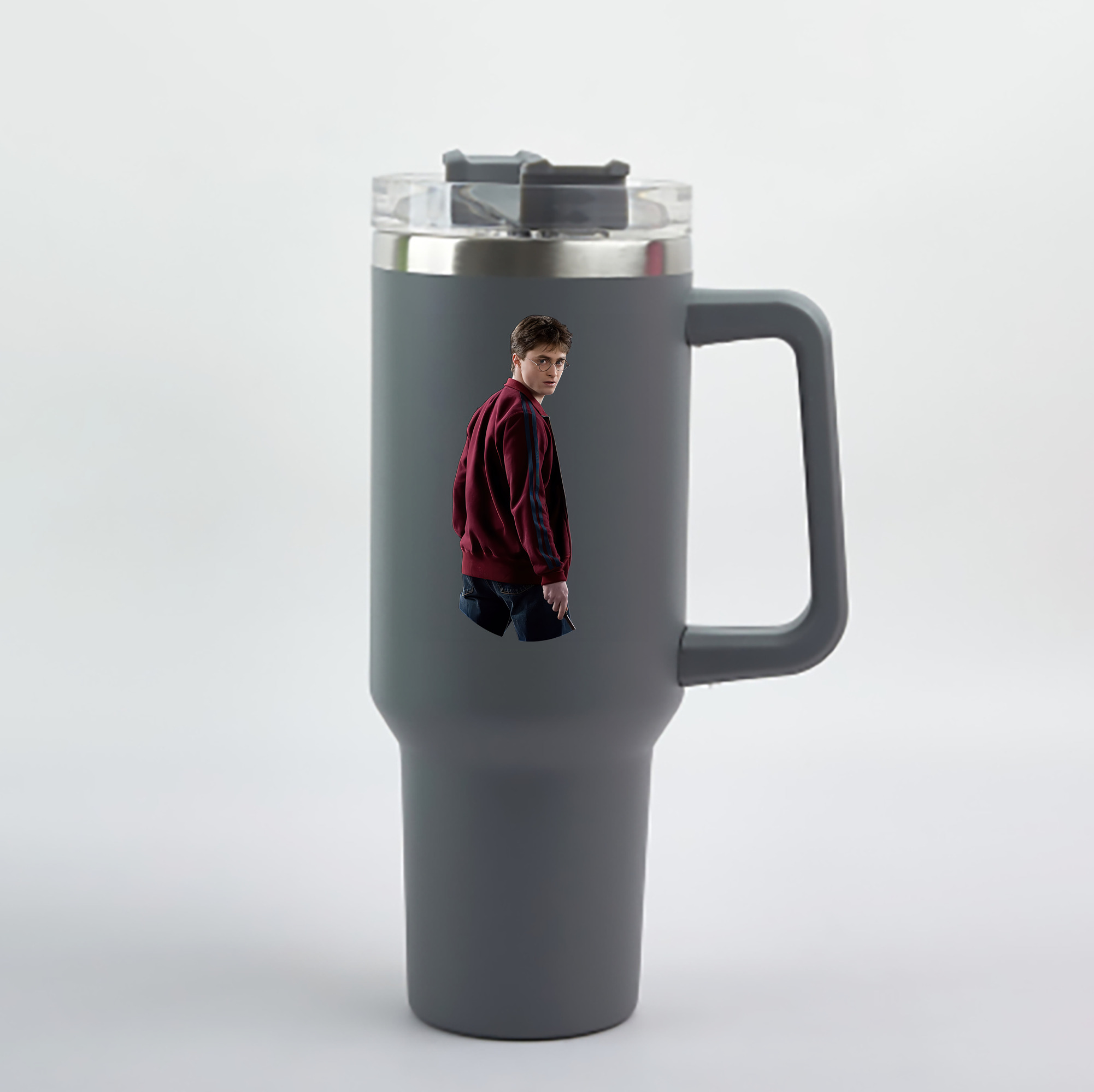 （画像用） Harry Potter ハリー・ポッターシリーズ 1200mL車用タンブラー - クリスタルステッカー（プラスチックストロー付き）