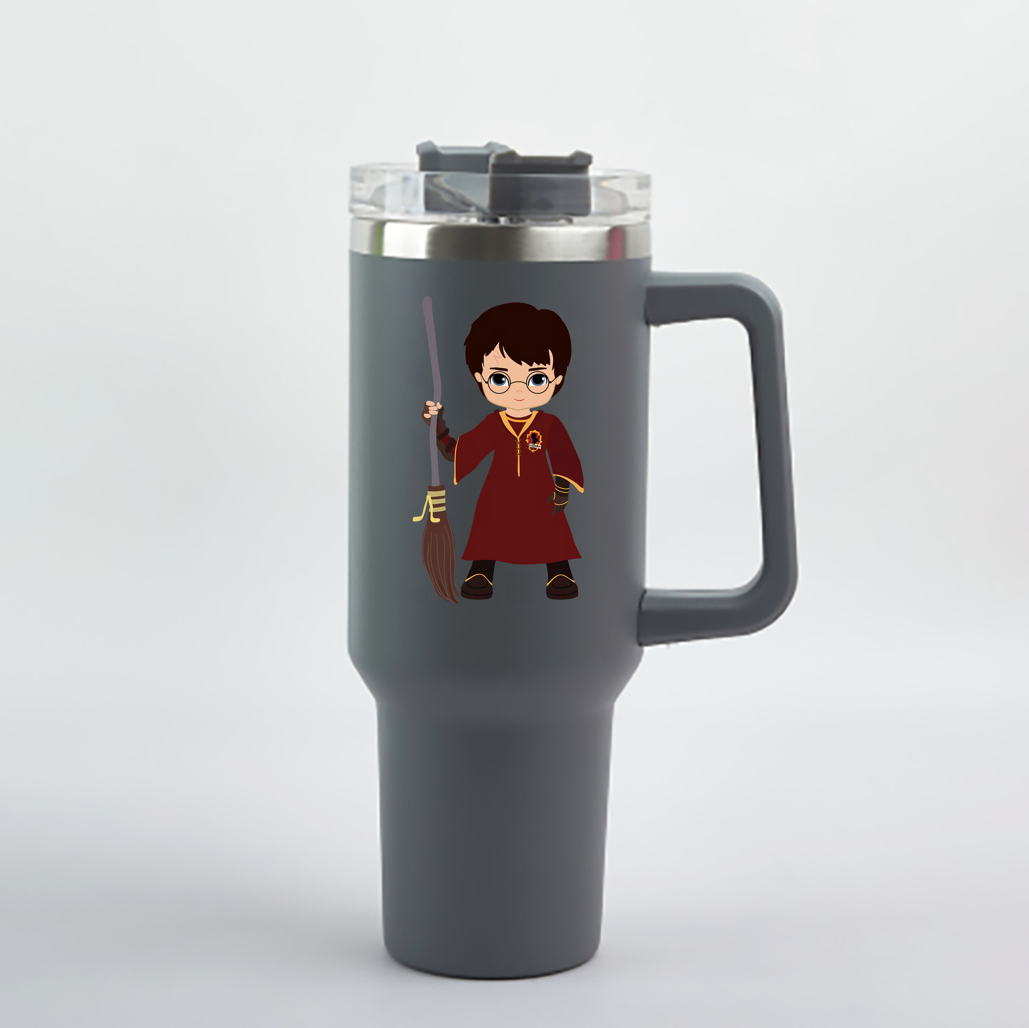 （画像用） Harry Potter ハリー・ポッターシリーズ 1200mL車用タンブラー - クリスタルステッカー（プラスチックストロー付き）