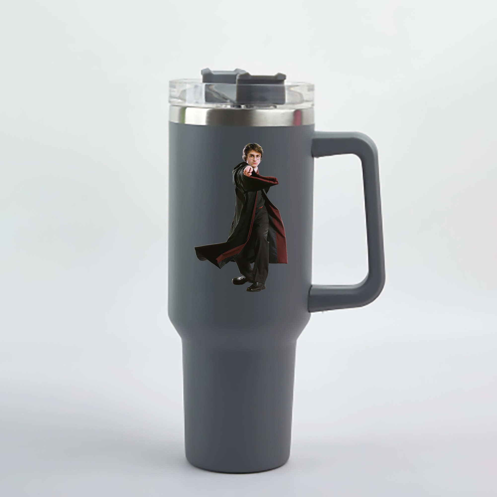 （画像用） Harry Potter ハリー・ポッターシリーズ 1200mL車用タンブラー - クリスタルステッカー（プラスチックストロー付き）