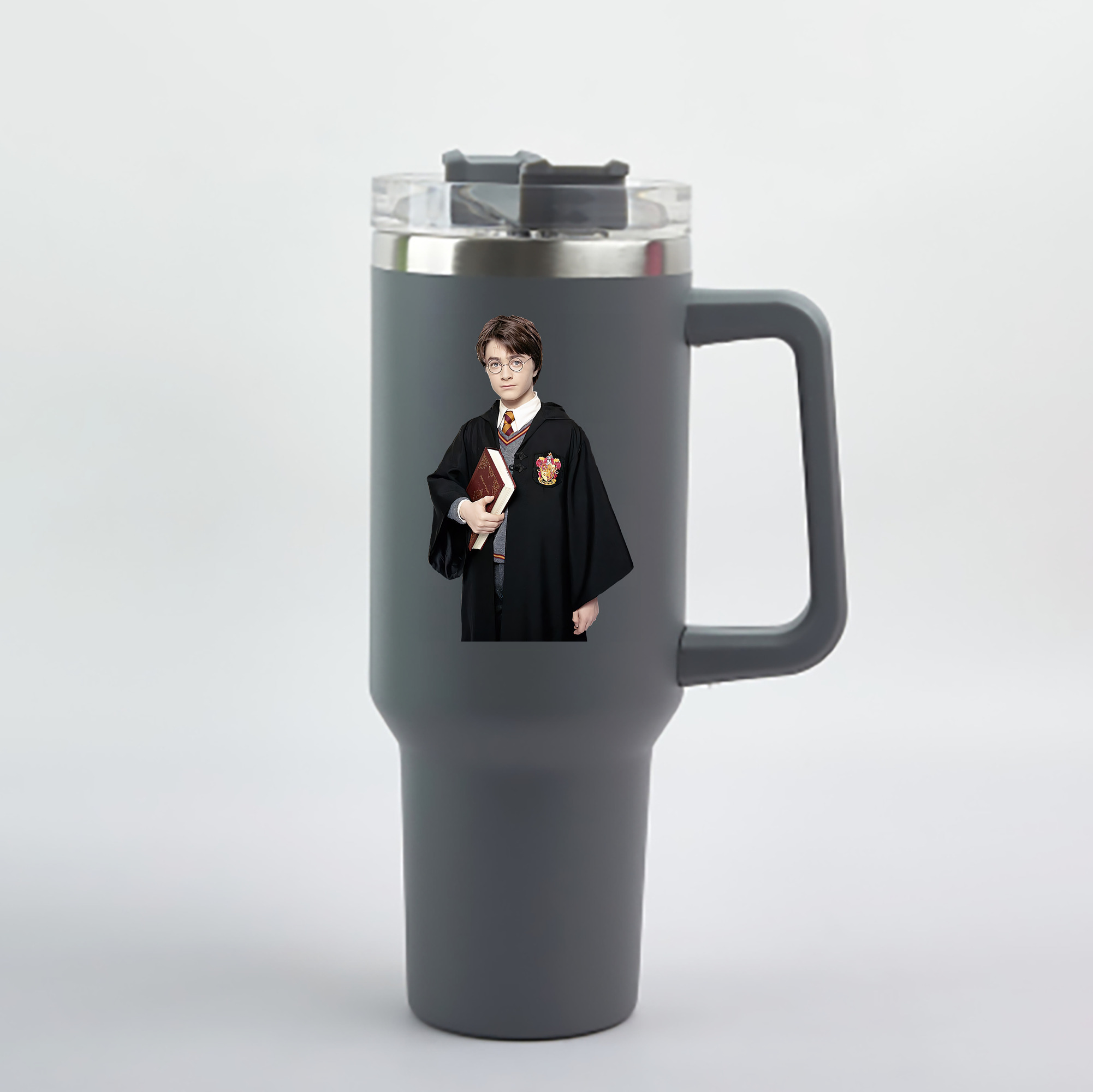 （画像用） Harry Potter ハリー・ポッターシリーズ 1200mL車用タンブラー - クリスタルステッカー（プラスチックストロー付き）