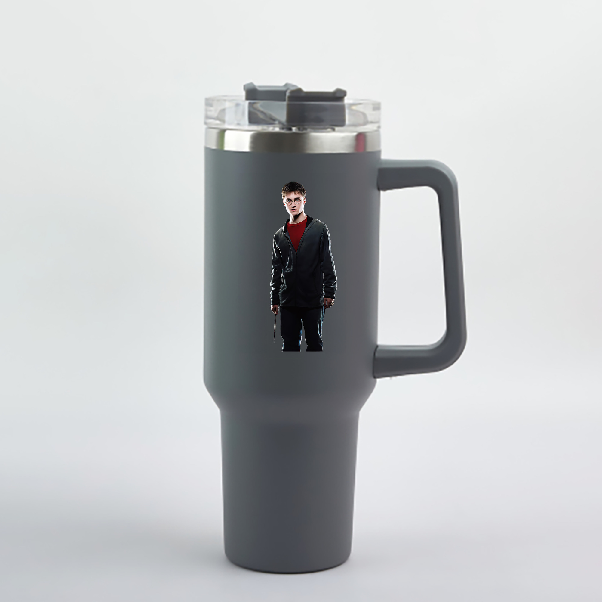 （画像用） Harry Potter ハリー・ポッターシリーズ 1200mL車用タンブラー - クリスタルステッカー（プラスチックストロー付き）