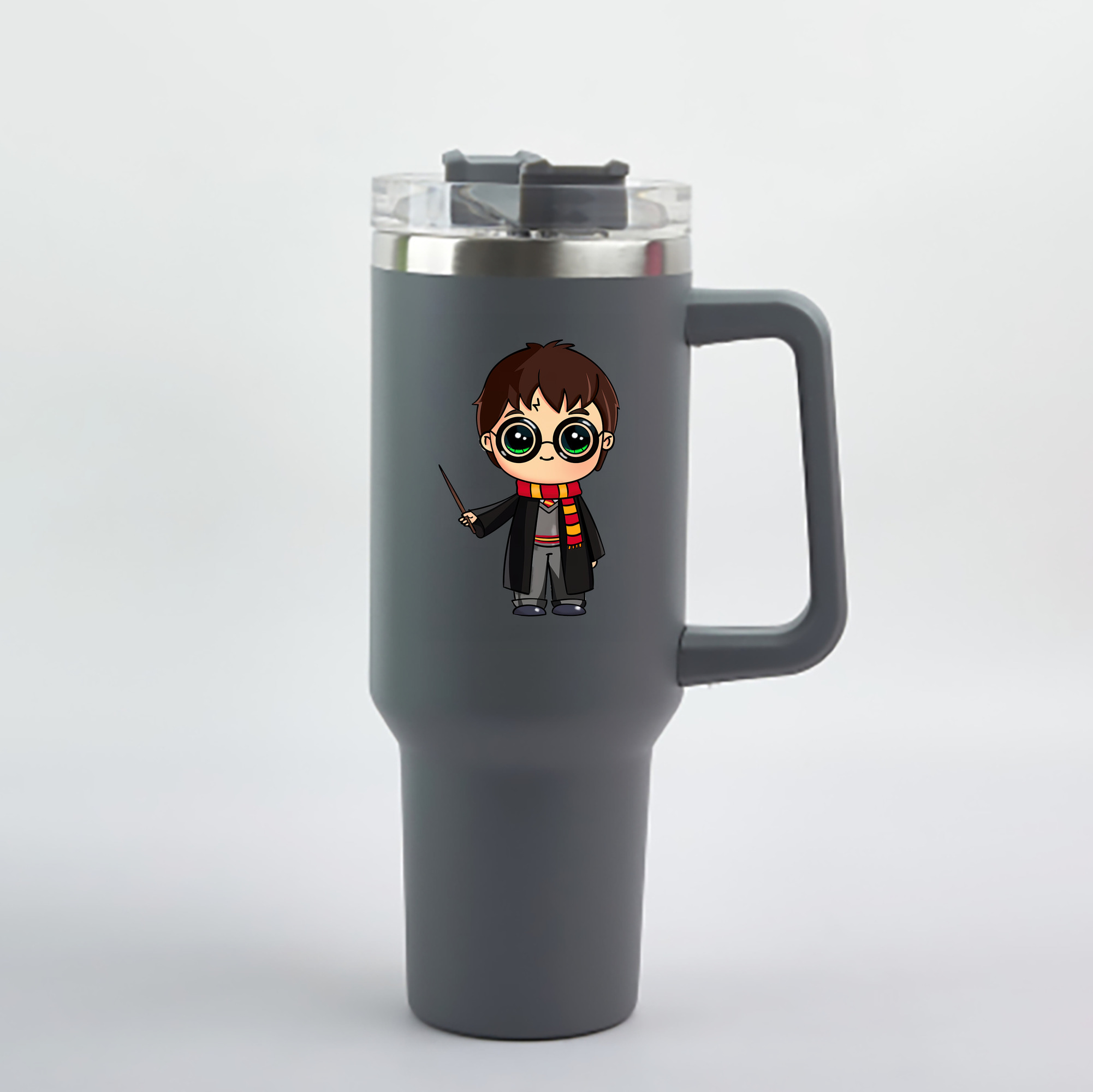 （画像用） Harry Potter ハリー・ポッターシリーズ 1200mL車用タンブラー - クリスタルステッカー（プラスチックストロー付き）