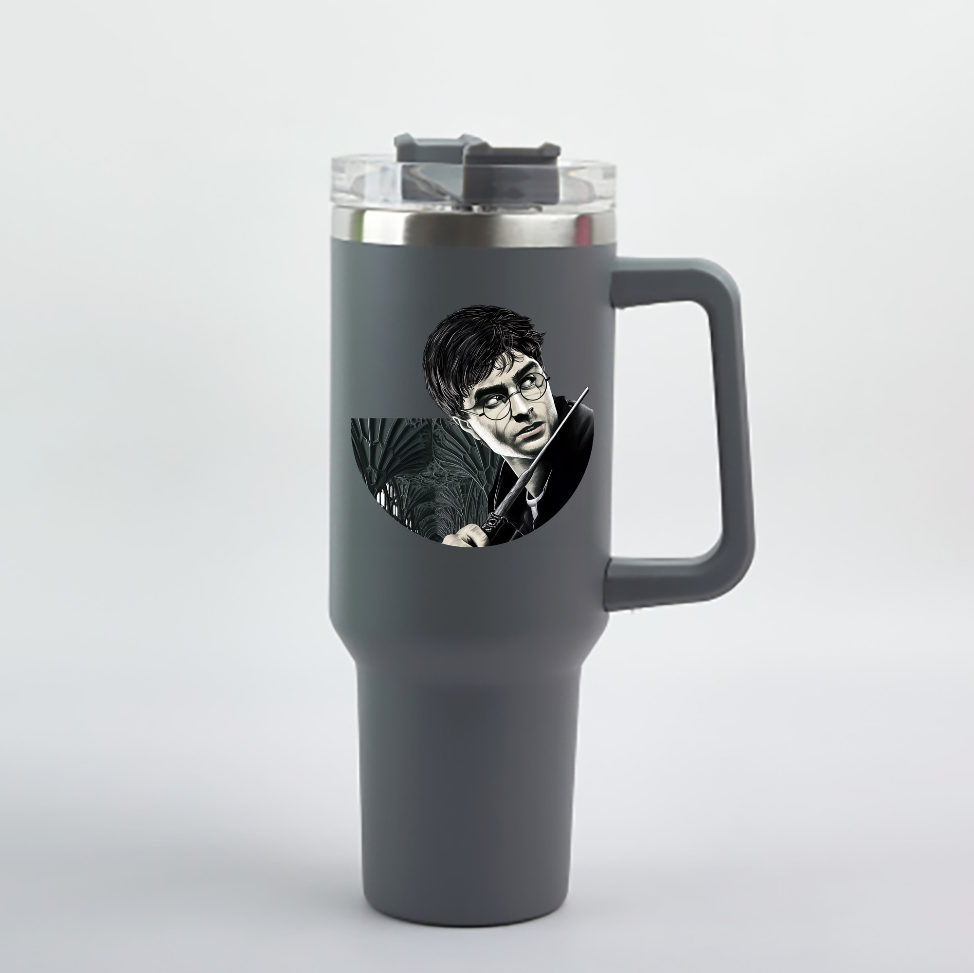 （画像用） Harry Potter ハリー・ポッターシリーズ 1200mL車用タンブラー - クリスタルステッカー（プラスチックストロー付き）