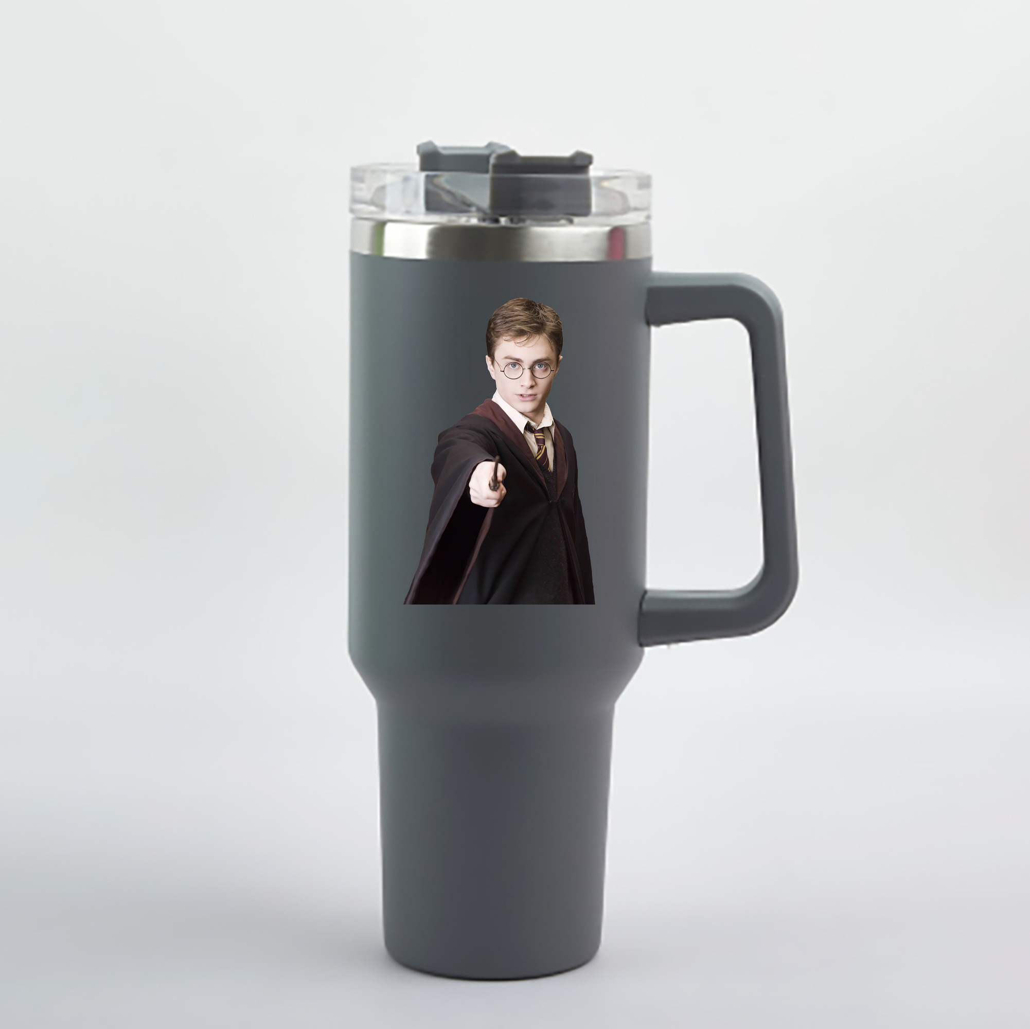 （画像用） Harry Potter ハリー・ポッターシリーズ 1200mL車用タンブラー - クリスタルステッカー（プラスチックストロー付き）