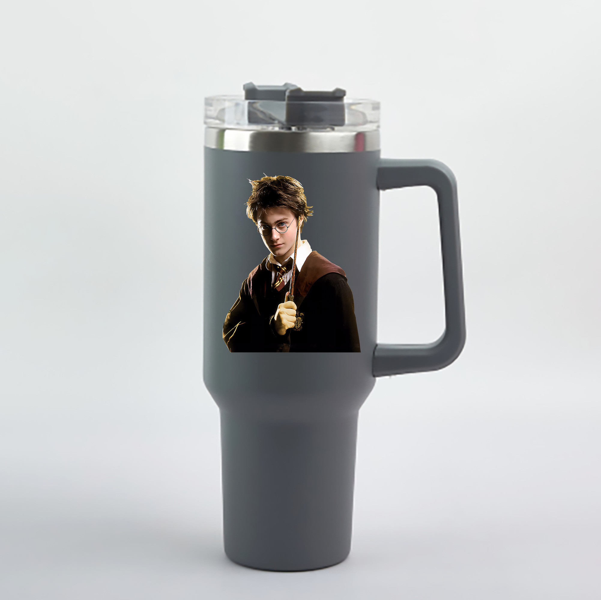 （画像用） Harry Potter ハリー・ポッターシリーズ 1200mL車用タンブラー - クリスタルステッカー（プラスチックストロー付き）