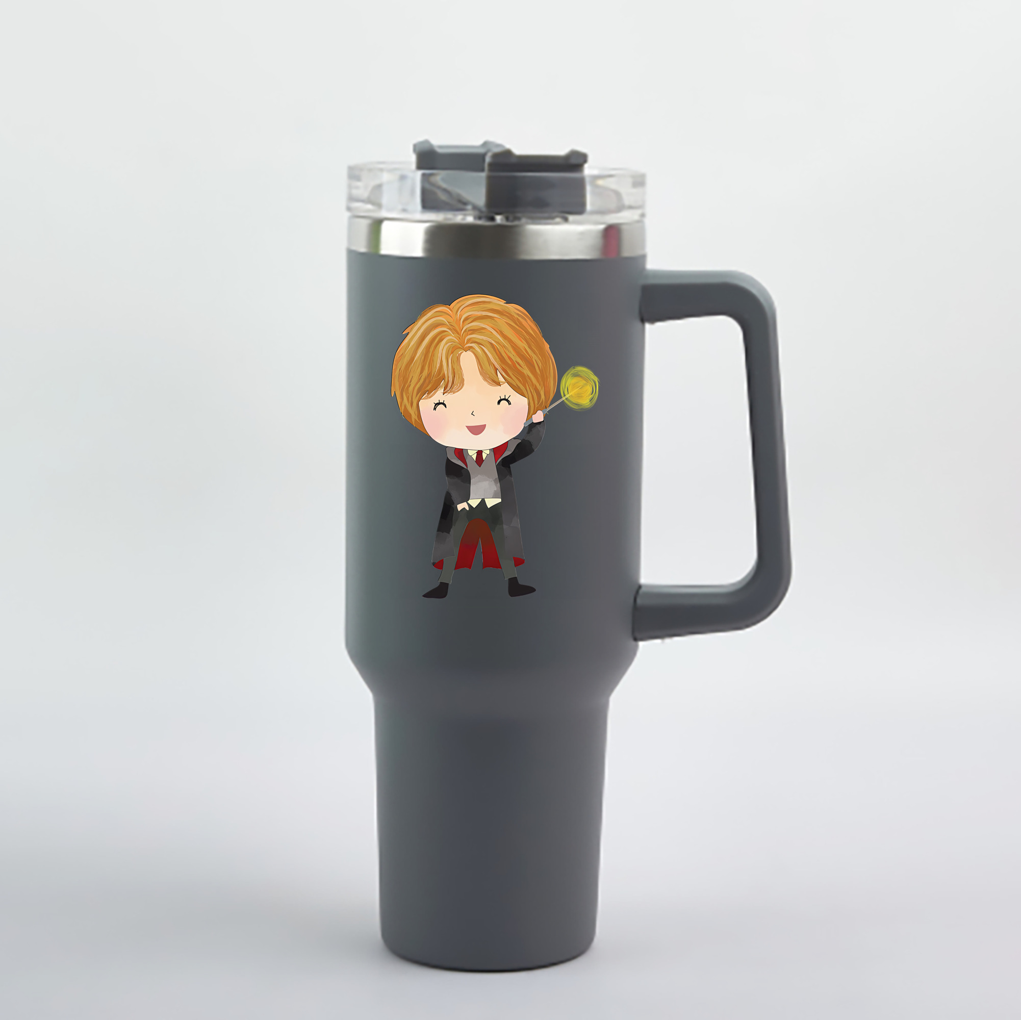 （画像用） Harry Potter ハリー・ポッターシリーズ 1200mL車用タンブラー - クリスタルステッカー（プラスチックストロー付き）