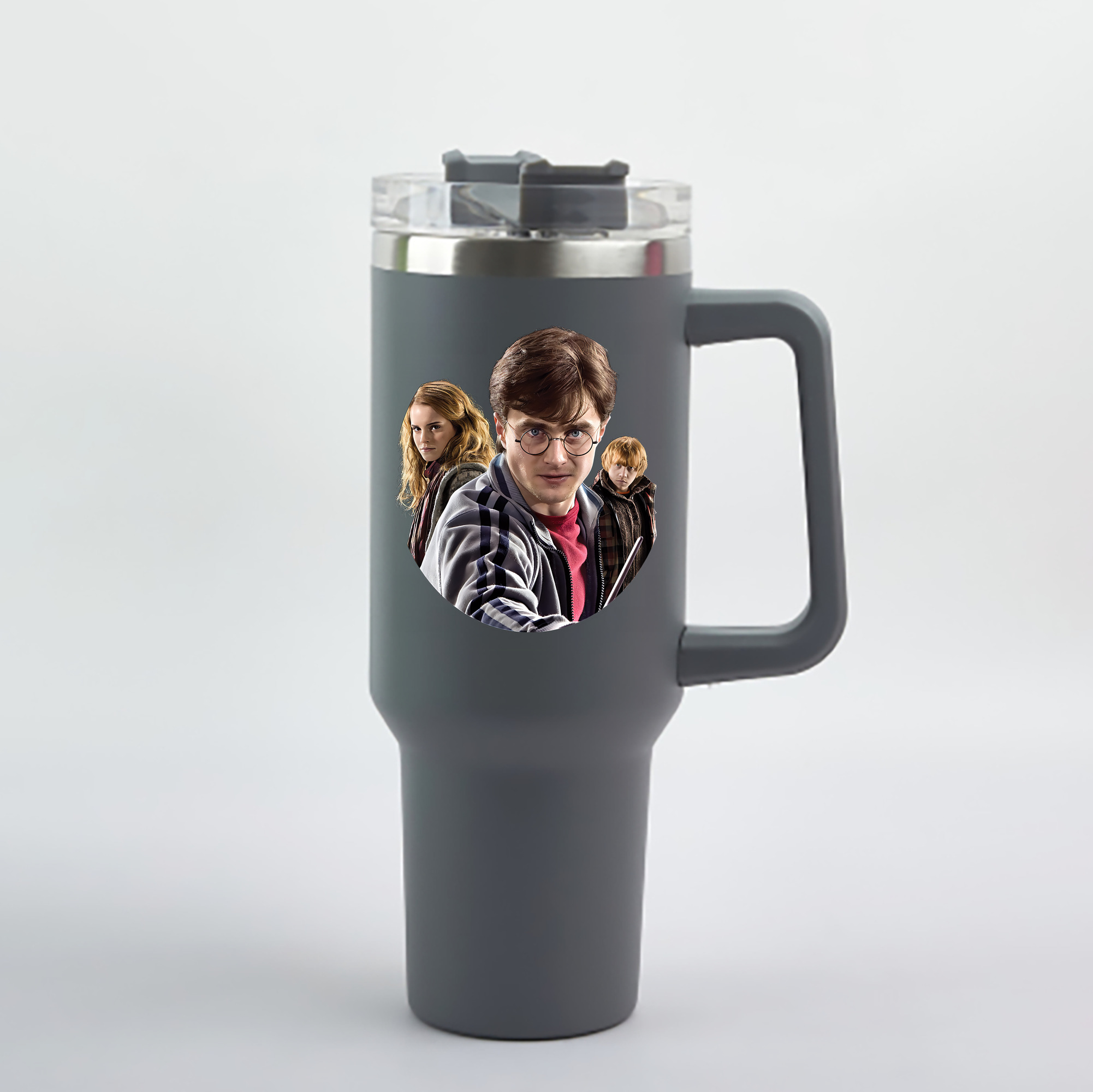 （画像用） Harry Potter ハリー・ポッターシリーズ 1200mL車用タンブラー - クリスタルステッカー（プラスチックストロー付き）