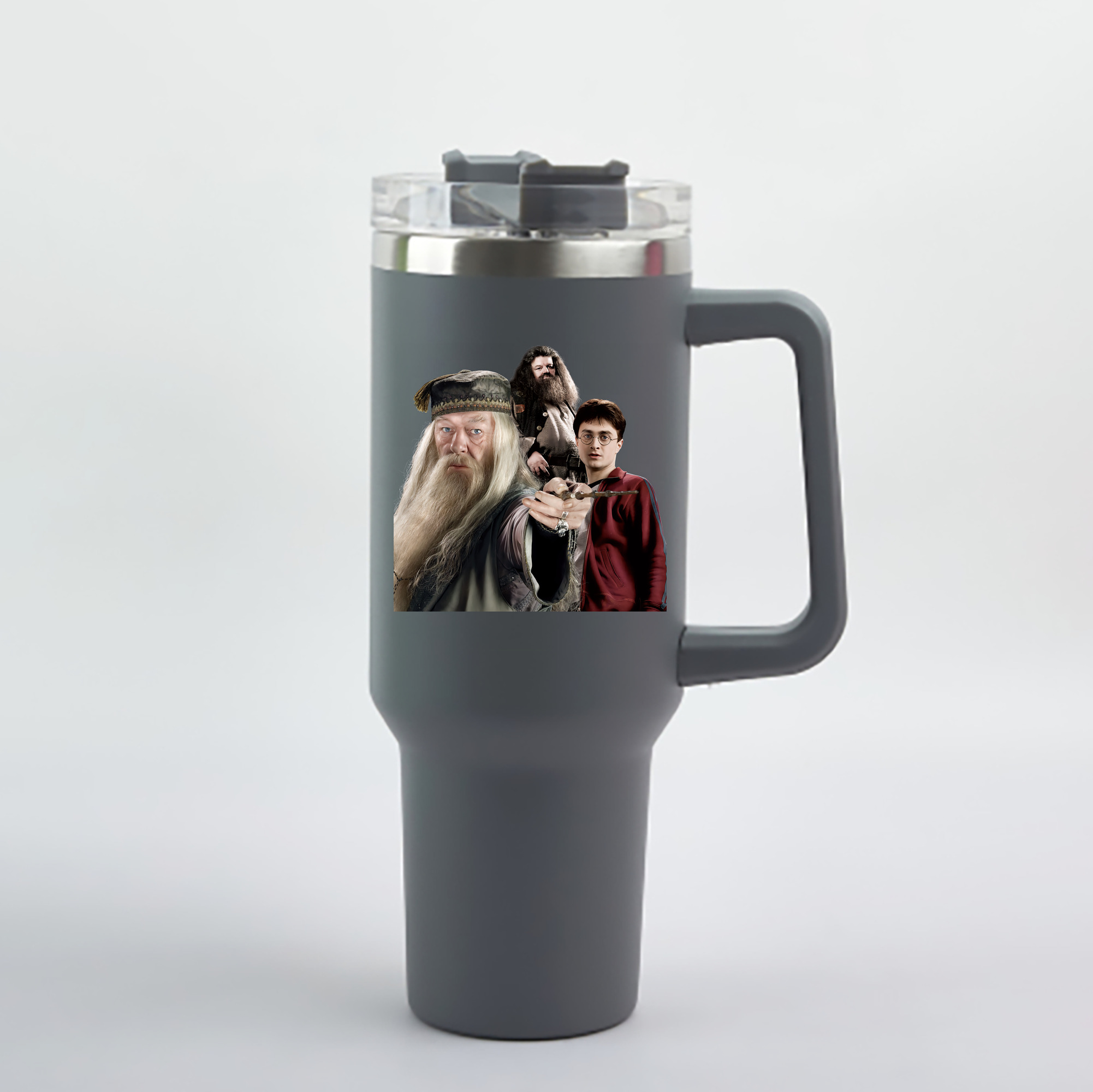 （画像用） Harry Potter ハリー・ポッターシリーズ 1200mL車用タンブラー - クリスタルステッカー（プラスチックストロー付き）