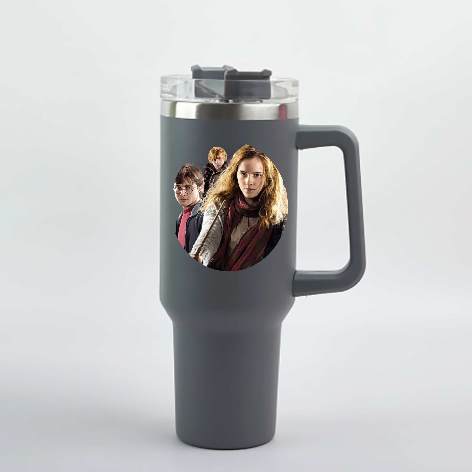 （画像用） Harry Potter ハリー・ポッターシリーズ 1200mL車用タンブラー - クリスタルステッカー（プラスチックストロー付き）
