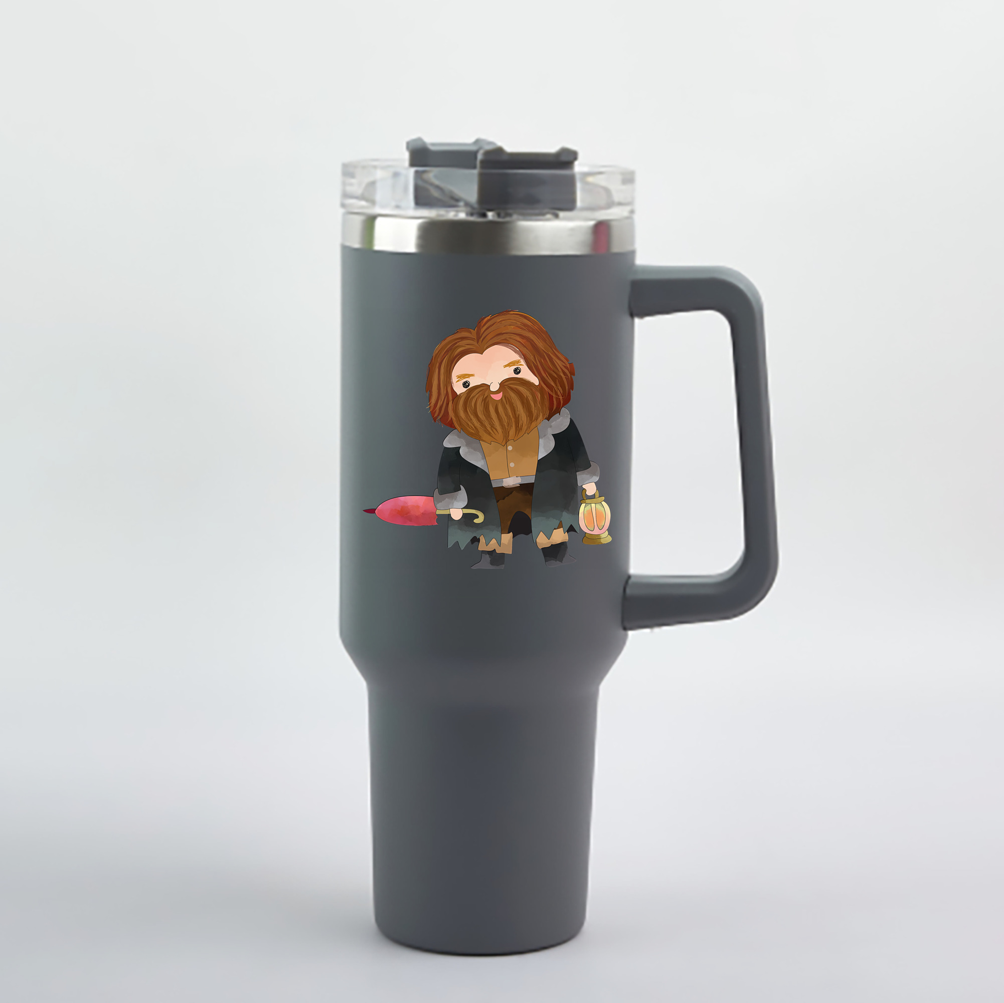 （画像用） Harry Potter ハリー・ポッターシリーズ 1200mL車用タンブラー - クリスタルステッカー（プラスチックストロー付き）