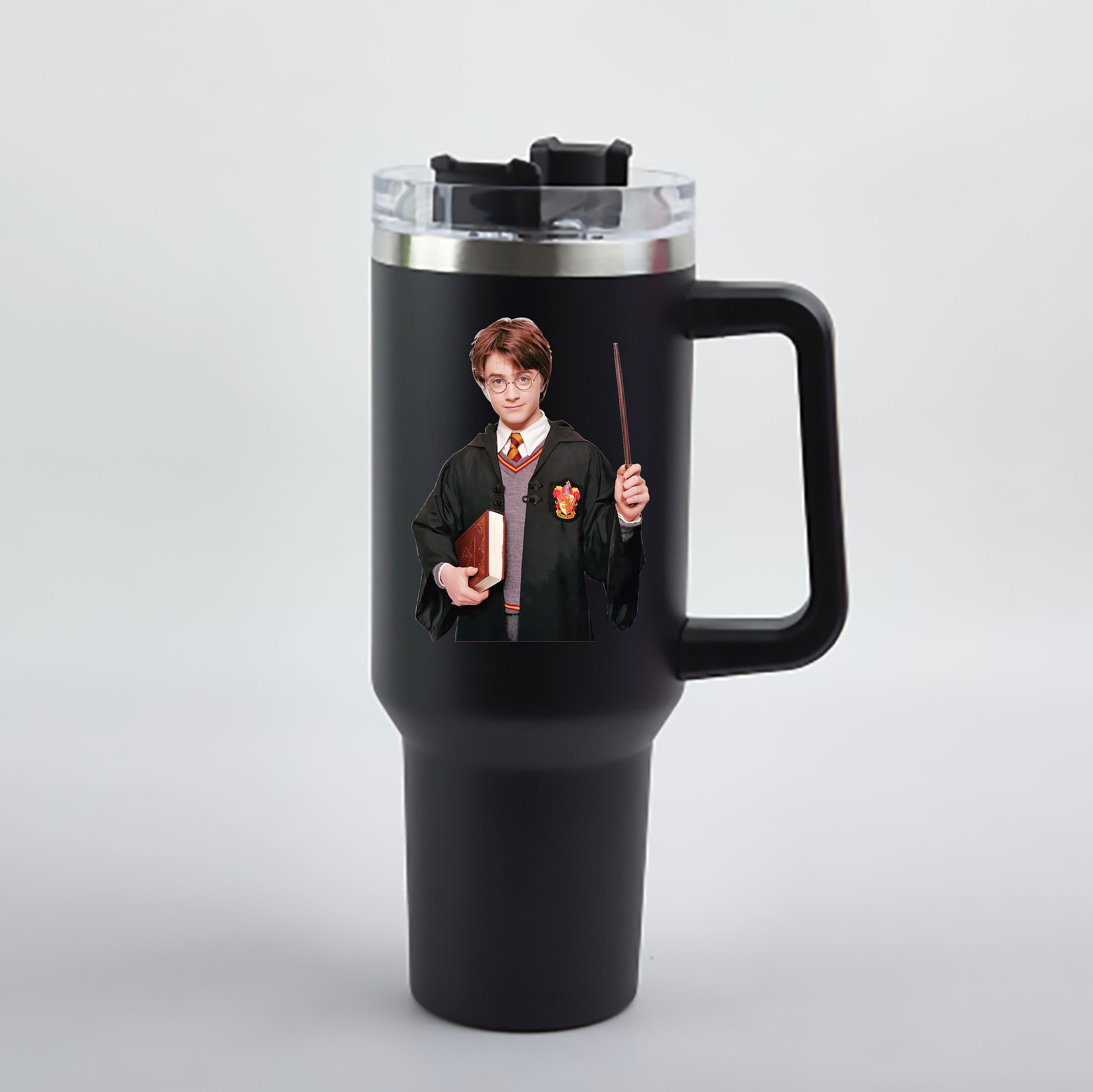 （画像用） Harry Potter ハリー・ポッターシリーズ 1200mL車用タンブラー - クリスタルステッカー（プラスチックストロー付き）
