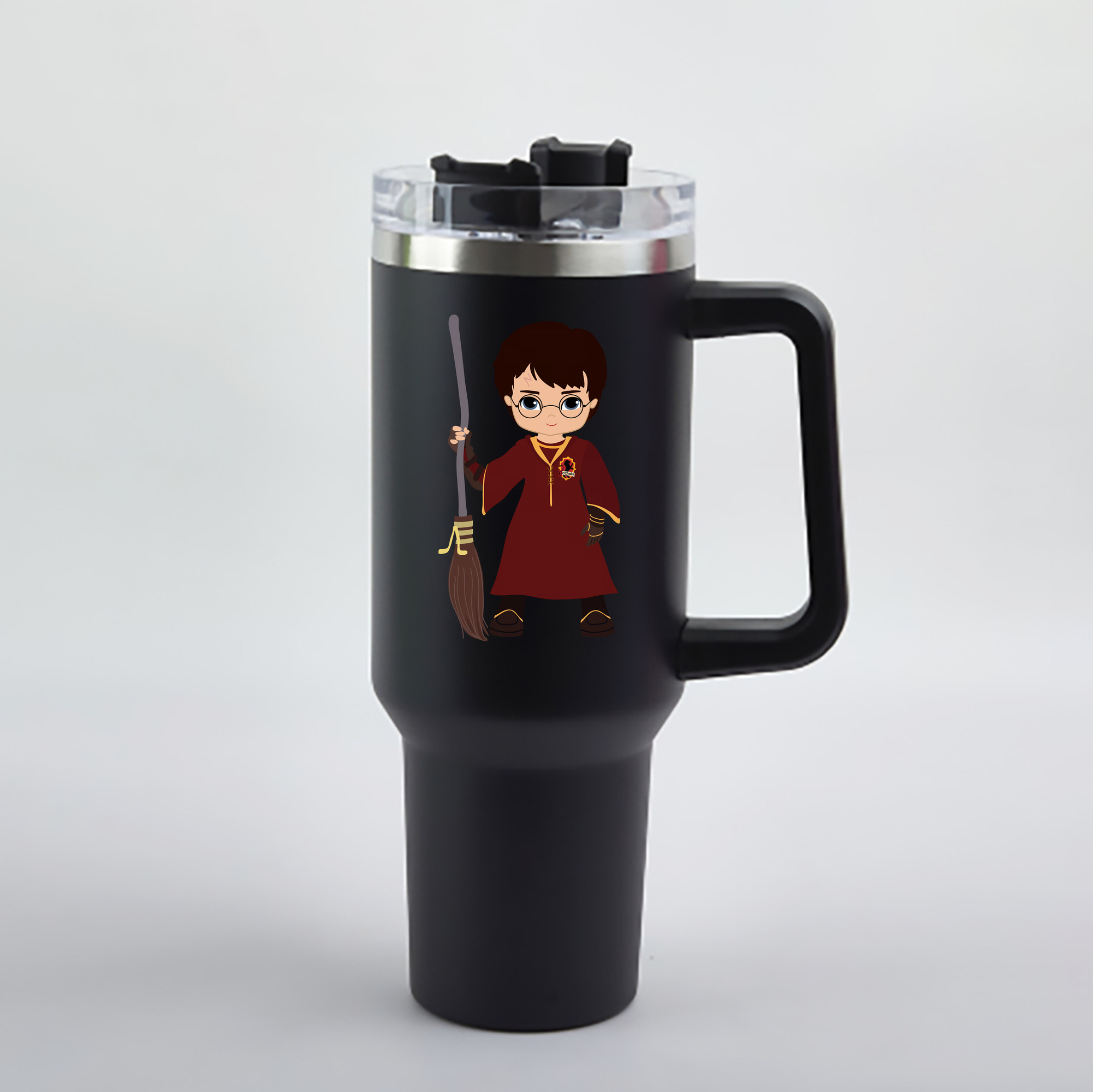 （画像用） Harry Potter ハリー・ポッターシリーズ 1200mL車用タンブラー - クリスタルステッカー（プラスチックストロー付き）