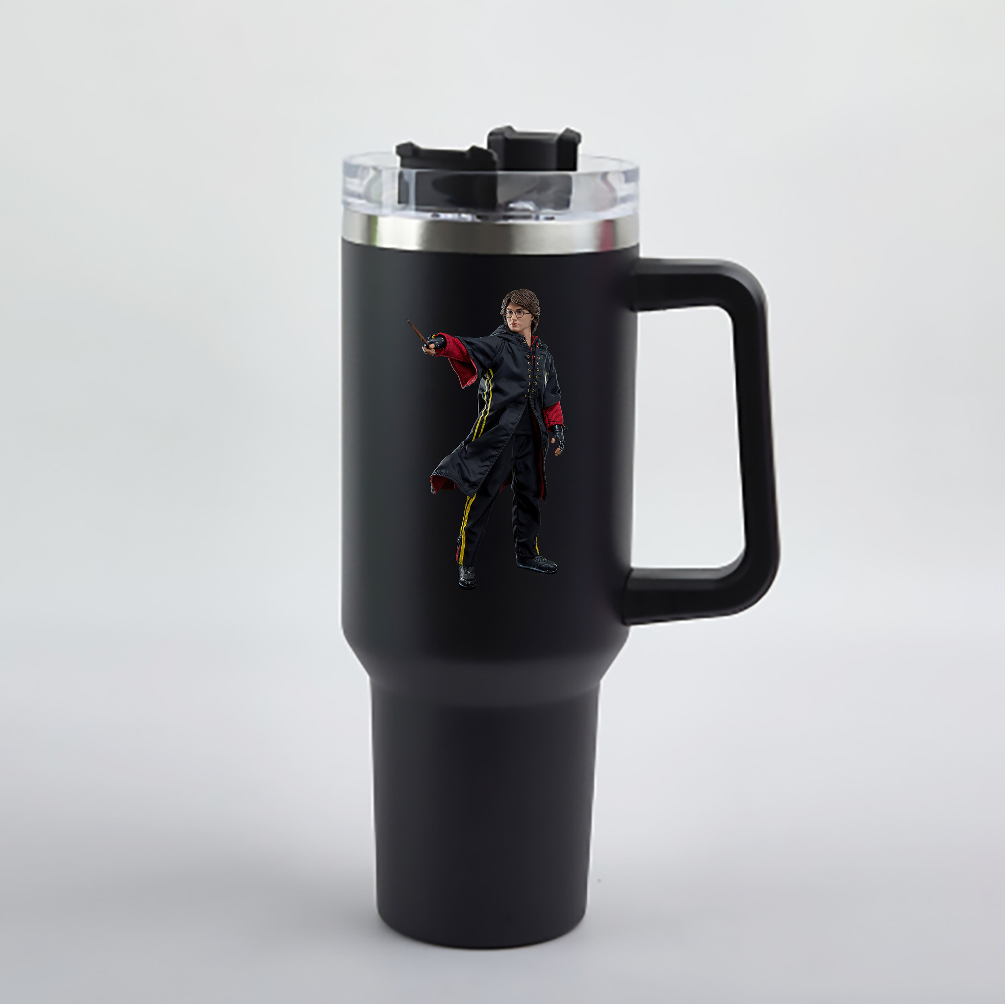 （画像用） Harry Potter ハリー・ポッターシリーズ 1200mL車用タンブラー - クリスタルステッカー（プラスチックストロー付き）