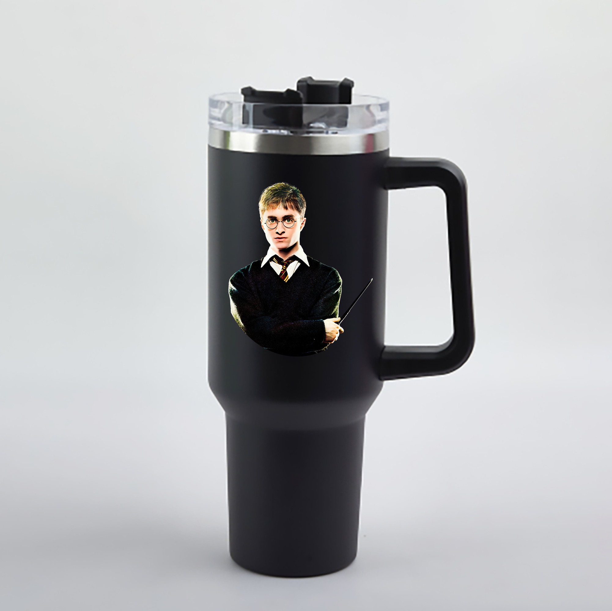（画像用） Harry Potter ハリー・ポッターシリーズ 1200mL車用タンブラー - クリスタルステッカー（プラスチックストロー付き）