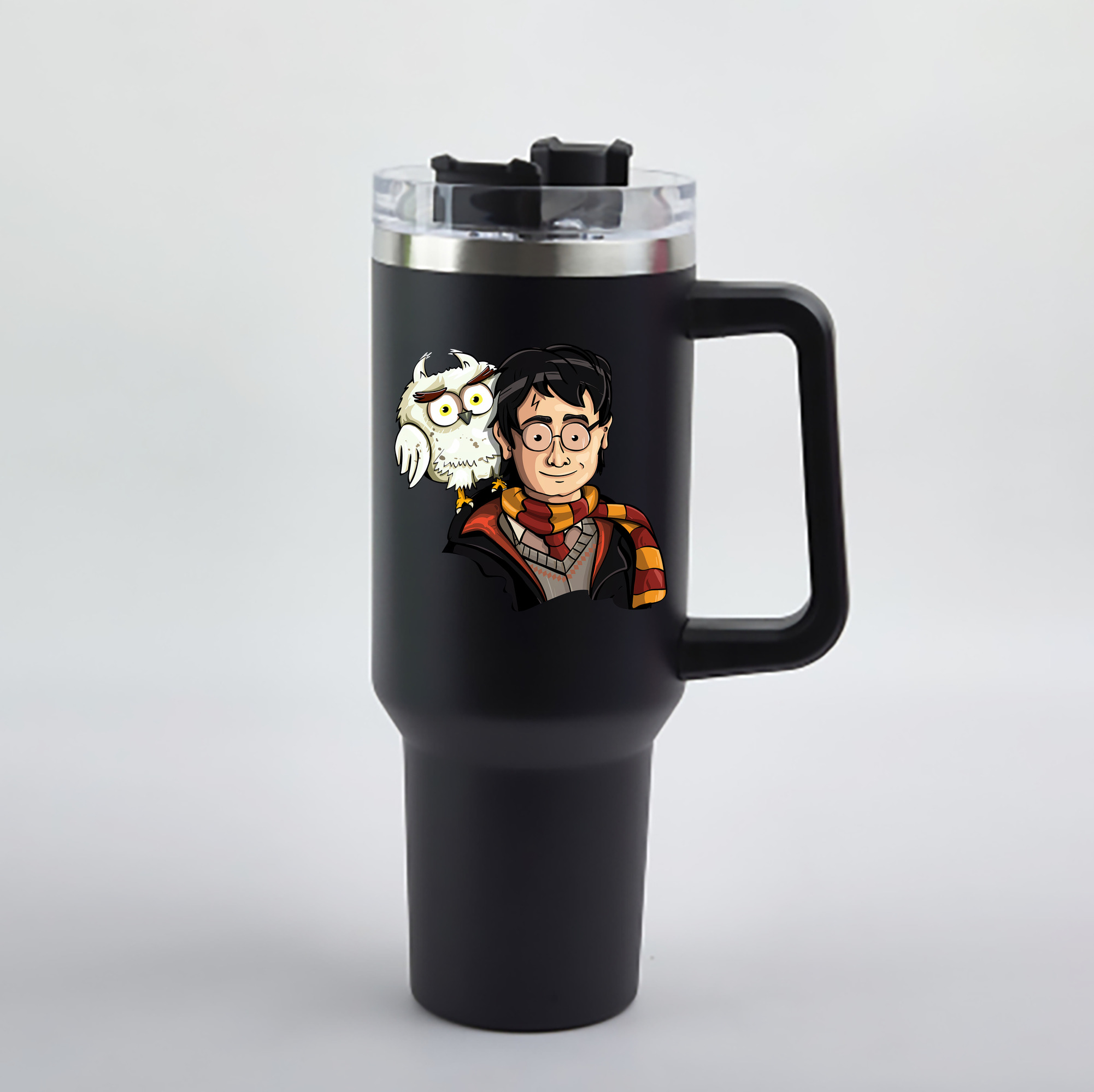 （画像用） Harry Potter ハリー・ポッターシリーズ 1200mL車用タンブラー - クリスタルステッカー（プラスチックストロー付き）