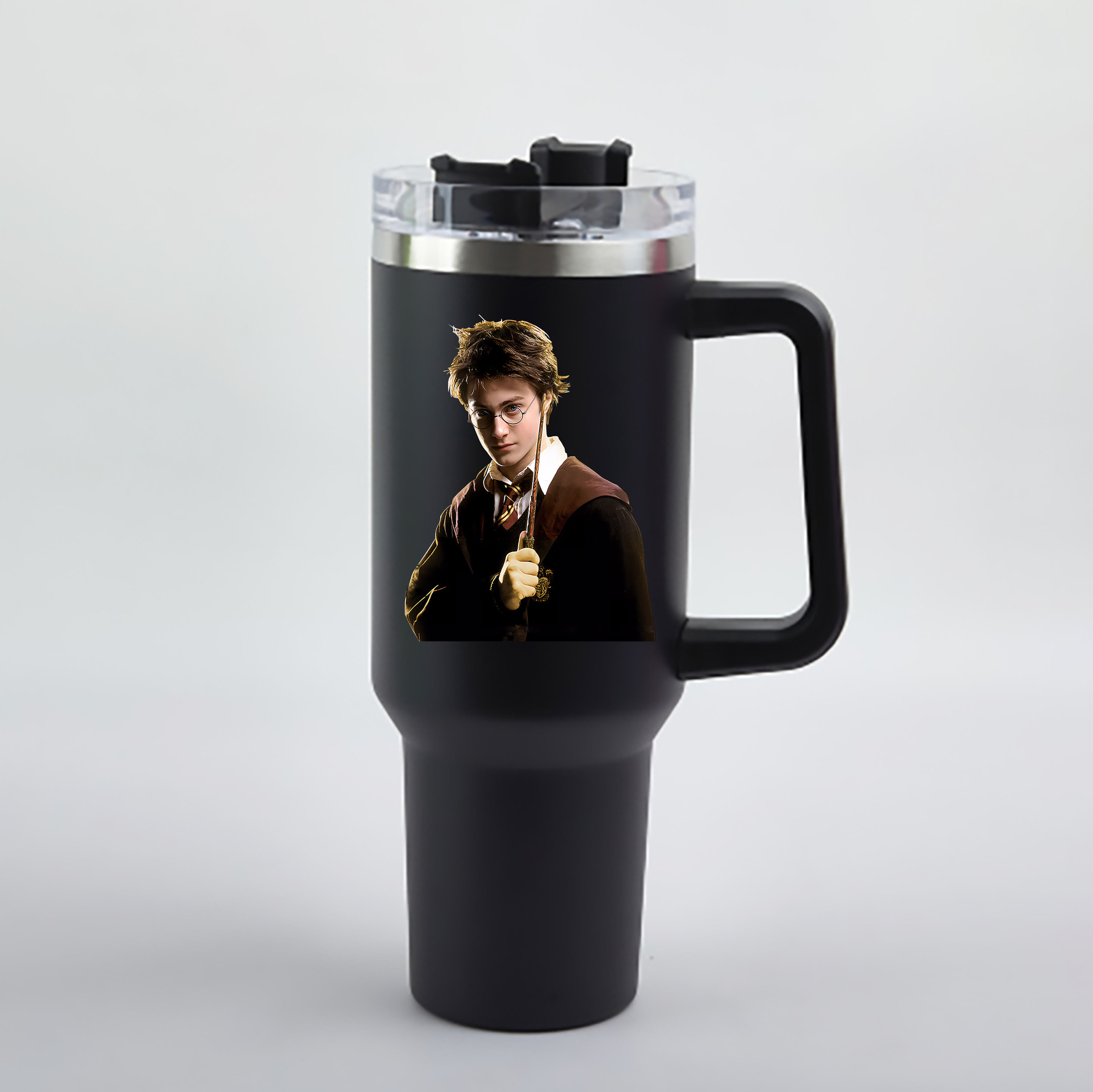 （画像用） Harry Potter ハリー・ポッターシリーズ 1200mL車用タンブラー - クリスタルステッカー（プラスチックストロー付き）