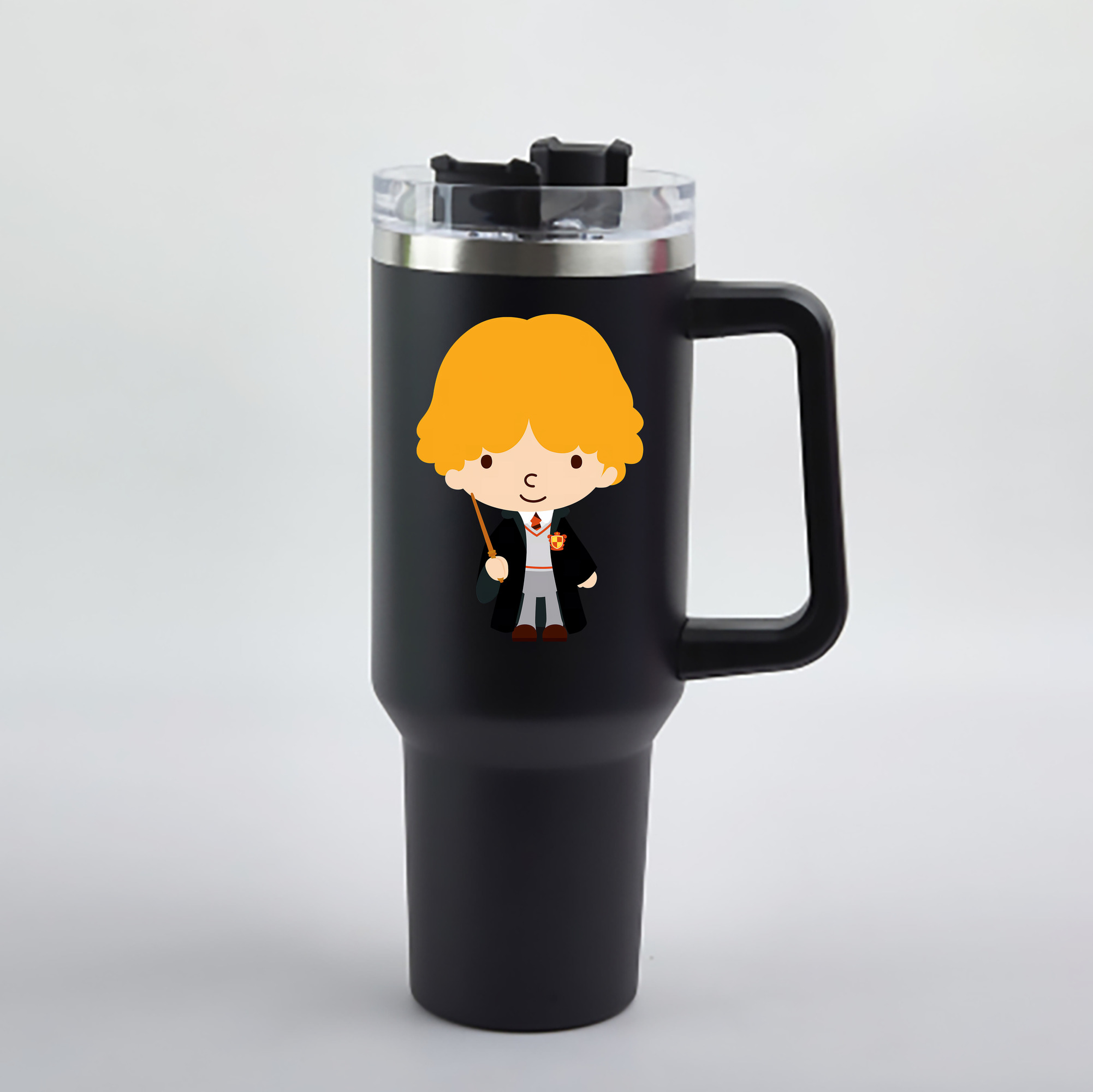 （画像用） Harry Potter ハリー・ポッターシリーズ 1200mL車用タンブラー - クリスタルステッカー（プラスチックストロー付き）