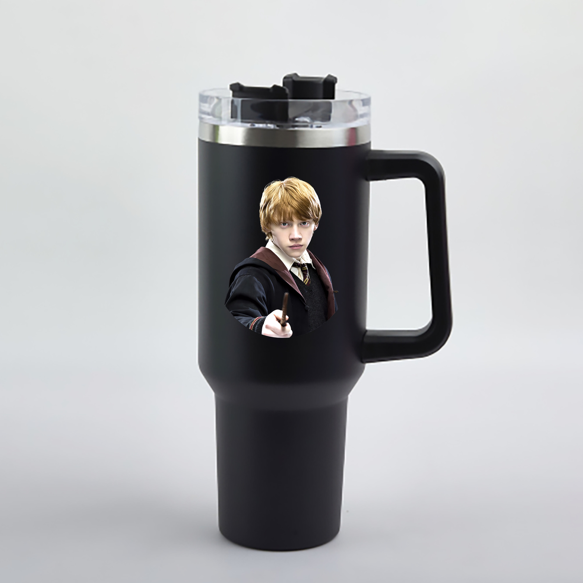 （画像用） Harry Potter ハリー・ポッターシリーズ 1200mL車用タンブラー - クリスタルステッカー（プラスチックストロー付き）