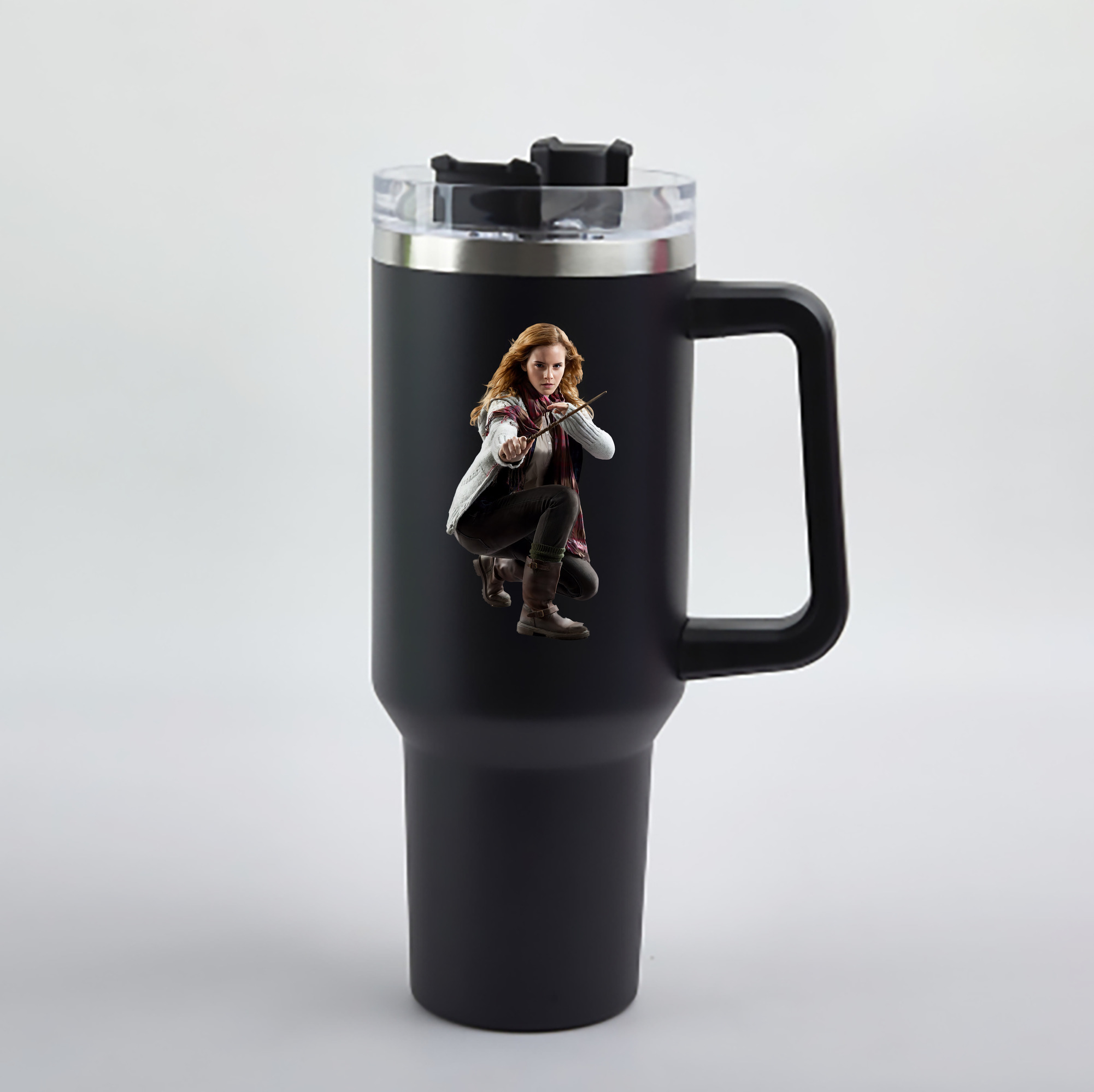（画像用） Harry Potter ハリー・ポッターシリーズ 1200mL車用タンブラー - クリスタルステッカー（プラスチックストロー付き）