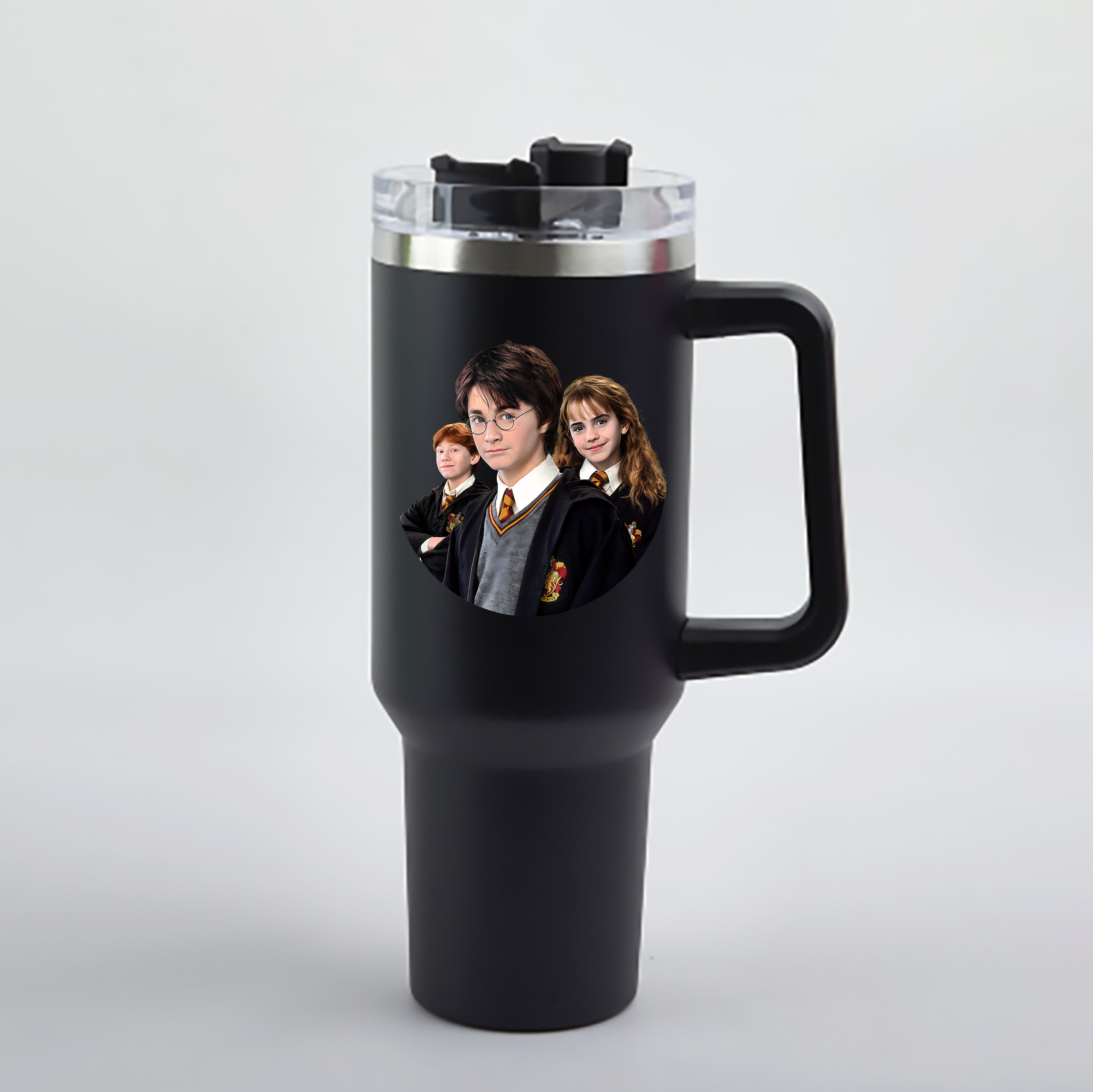 （画像用） Harry Potter ハリー・ポッターシリーズ 1200mL車用タンブラー - クリスタルステッカー（プラスチックストロー付き）
