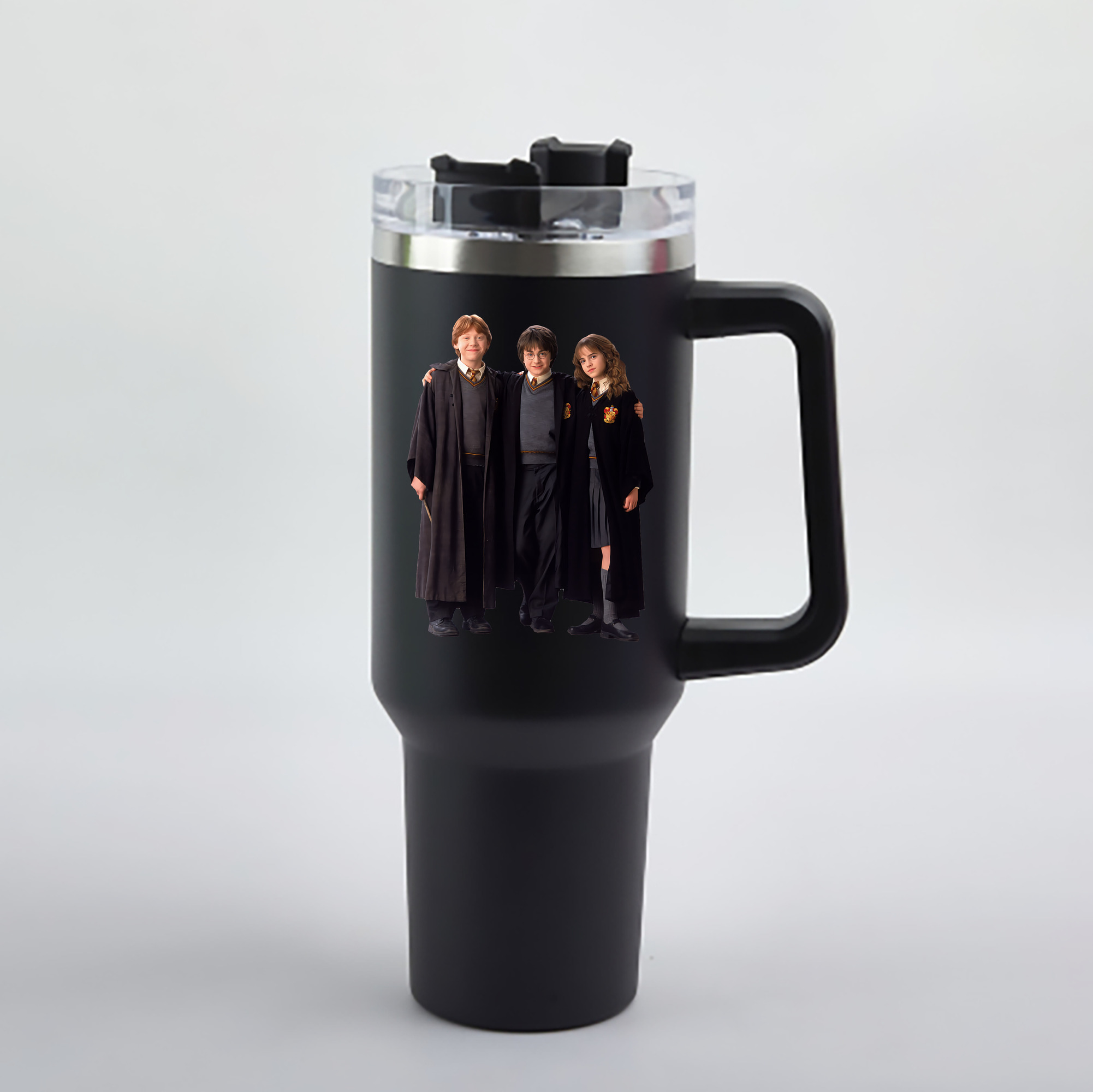 （画像用） Harry Potter ハリー・ポッターシリーズ 1200mL車用タンブラー - クリスタルステッカー（プラスチックストロー付き）