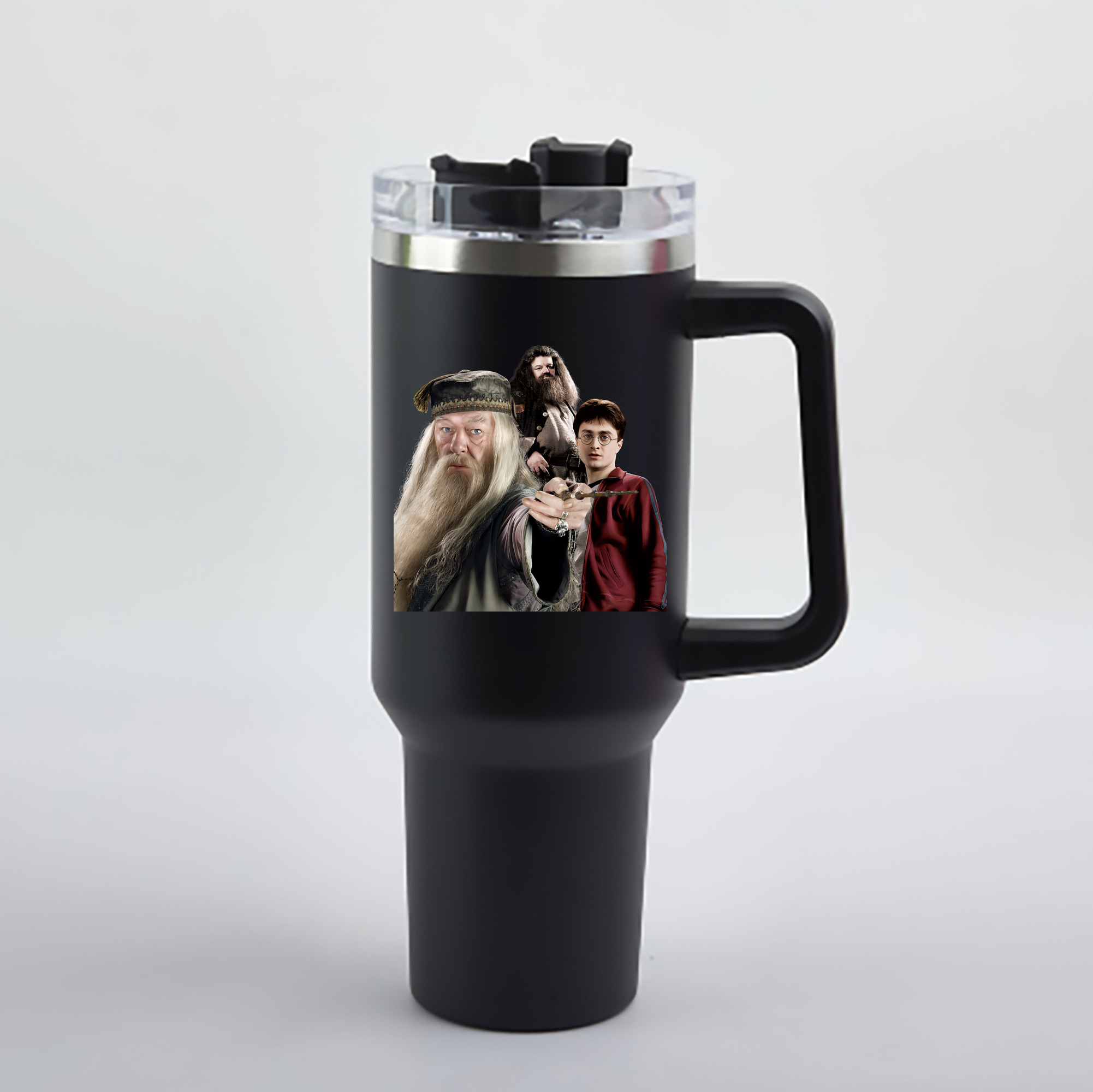 （画像用） Harry Potter ハリー・ポッターシリーズ 1200mL車用タンブラー - クリスタルステッカー（プラスチックストロー付き）