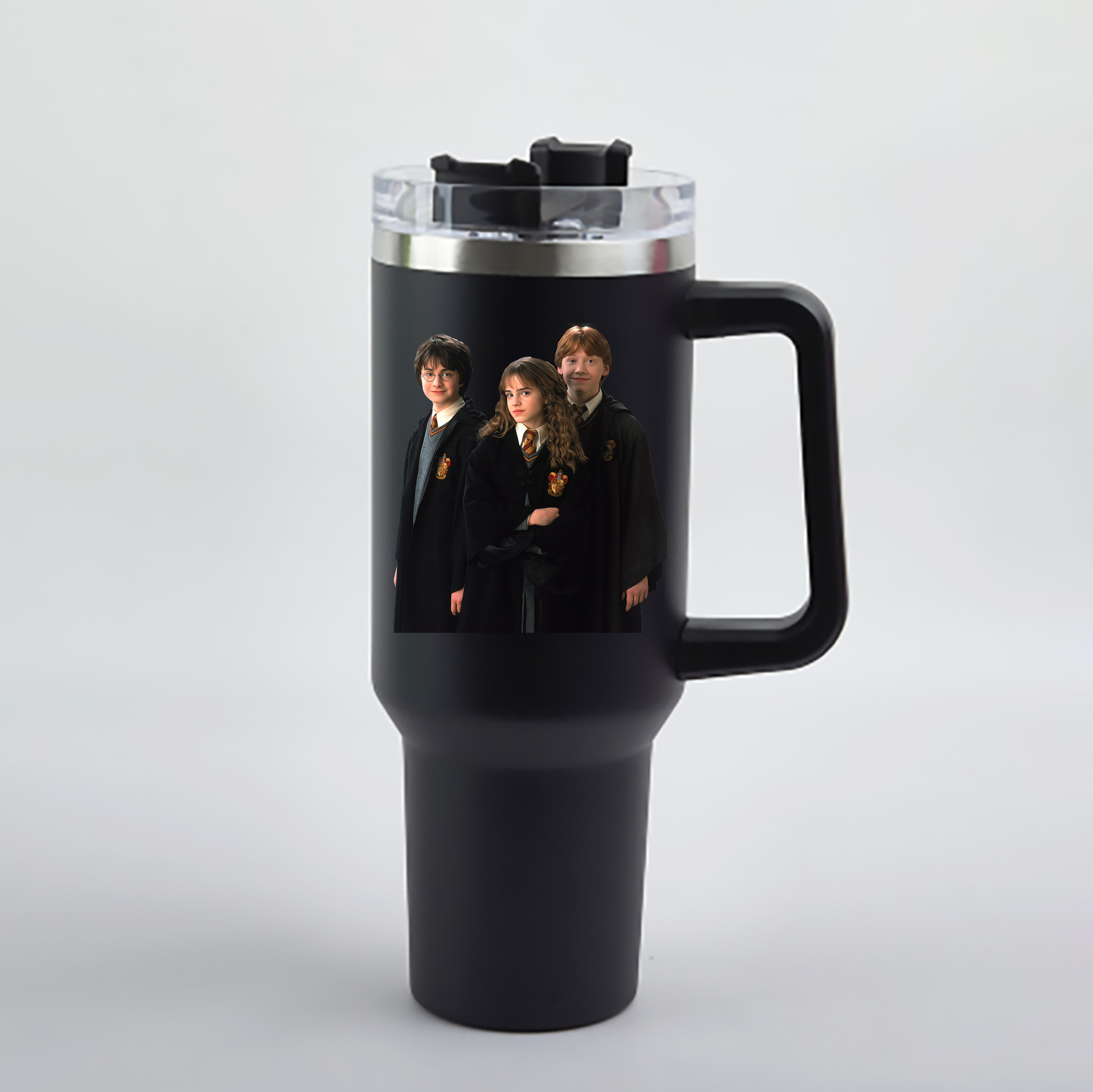 （画像用） Harry Potter ハリー・ポッターシリーズ 1200mL車用タンブラー - クリスタルステッカー（プラスチックストロー付き）