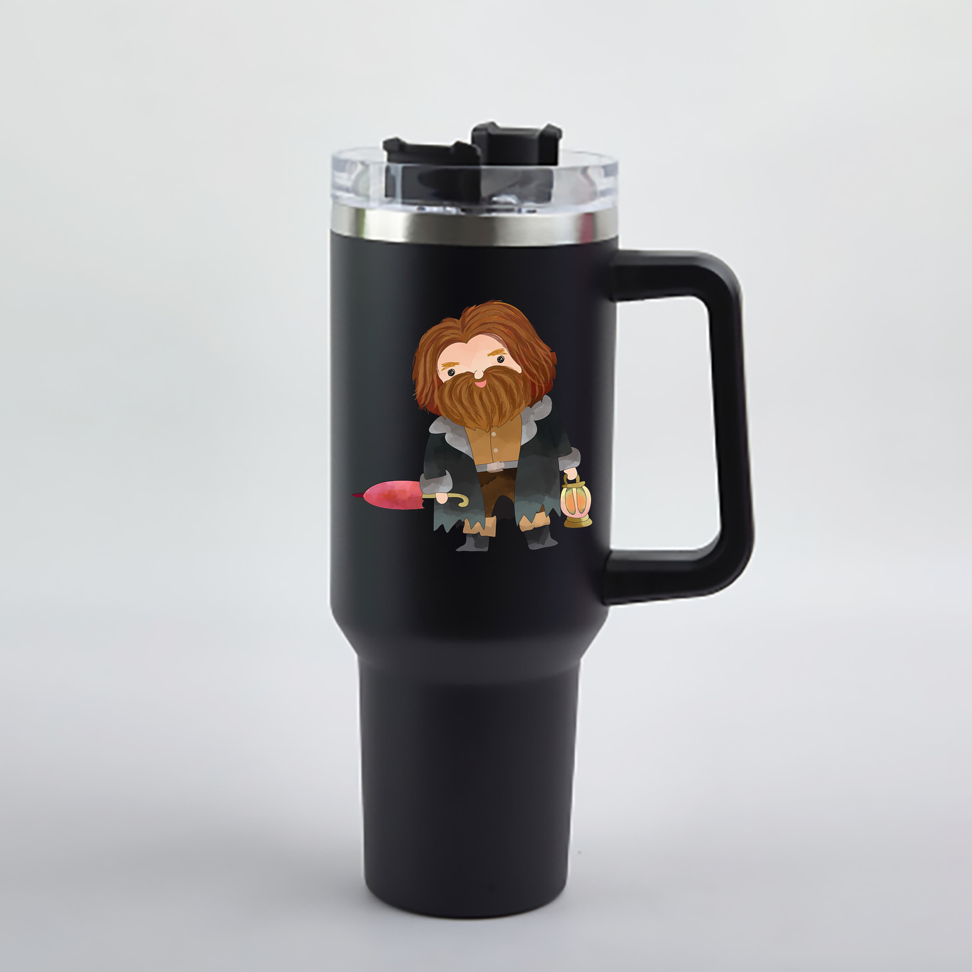 （画像用） Harry Potter ハリー・ポッターシリーズ 1200mL車用タンブラー - クリスタルステッカー（プラスチックストロー付き）