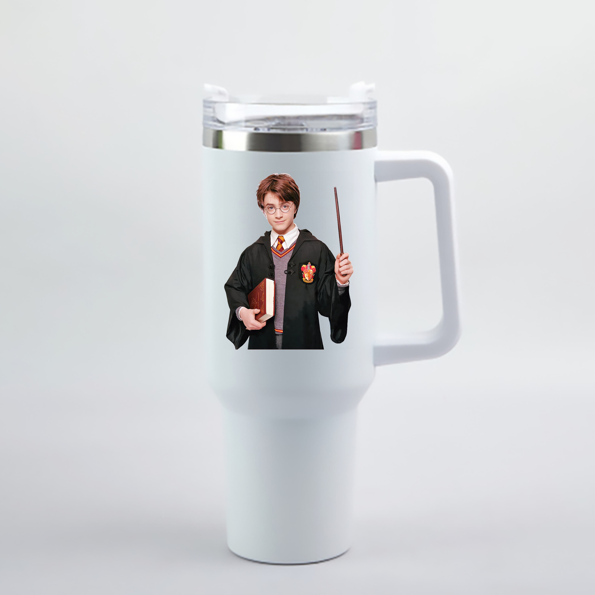 （画像用） Harry Potter ハリー・ポッターシリーズ 1200mL車用タンブラー - クリスタルステッカー（プラスチックストロー付き）