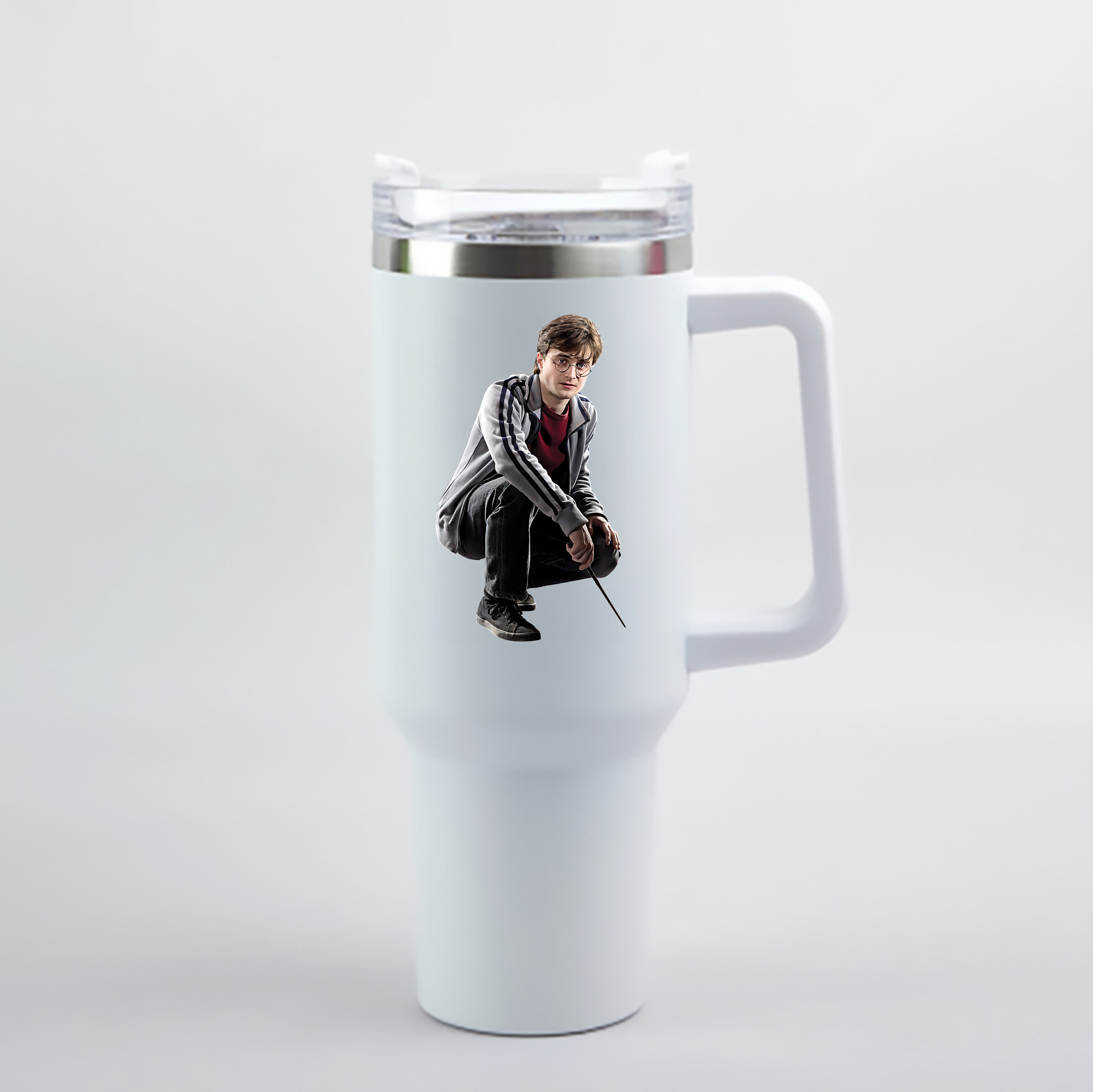 （画像用） Harry Potter ハリー・ポッターシリーズ 1200mL車用タンブラー - クリスタルステッカー（プラスチックストロー付き）