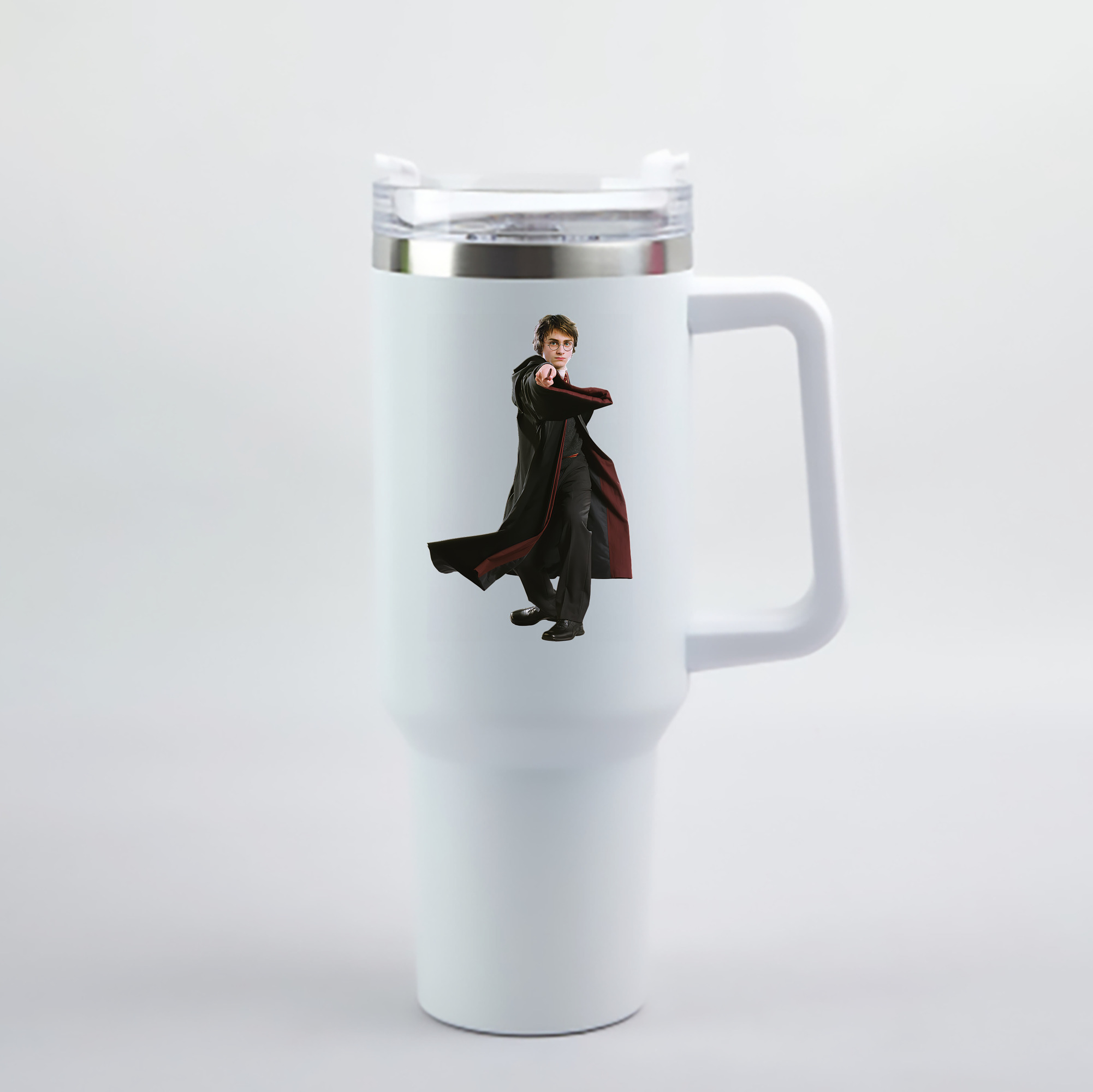 （画像用） Harry Potter ハリー・ポッターシリーズ 1200mL車用タンブラー - クリスタルステッカー（プラスチックストロー付き）