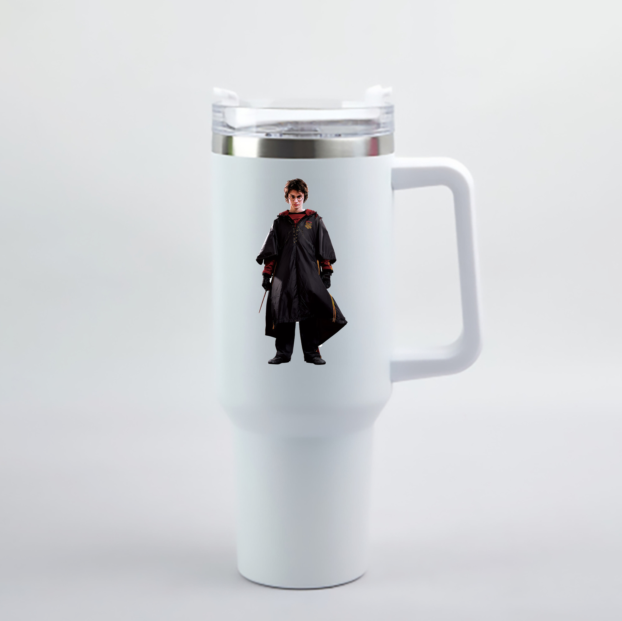 （画像用） Harry Potter ハリー・ポッターシリーズ 1200mL車用タンブラー - クリスタルステッカー（プラスチックストロー付き）