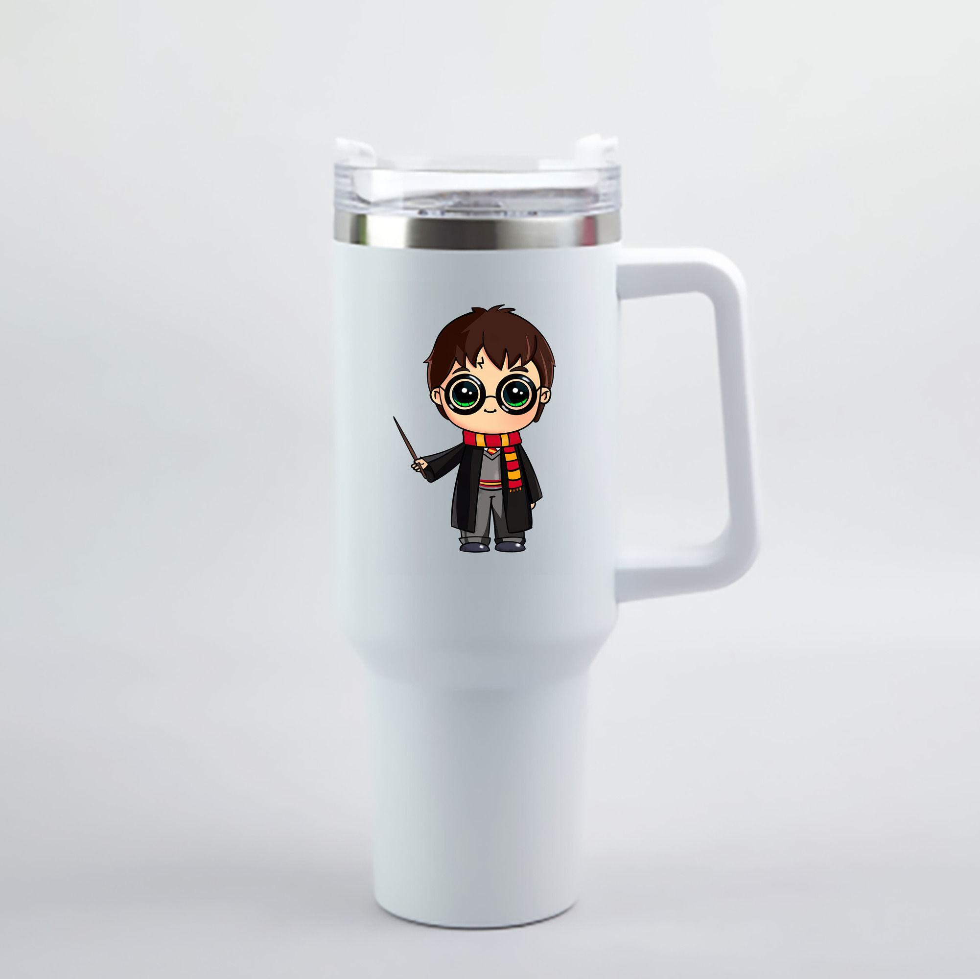 （画像用） Harry Potter ハリー・ポッターシリーズ 1200mL車用タンブラー - クリスタルステッカー（プラスチックストロー付き）