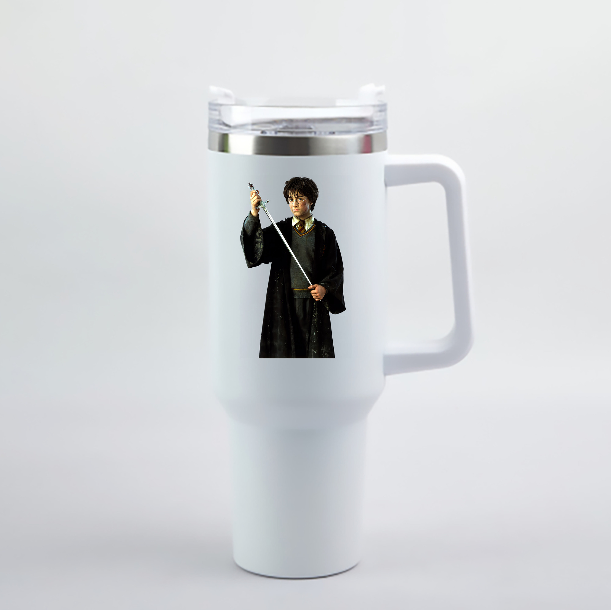 （画像用） Harry Potter ハリー・ポッターシリーズ 1200mL車用タンブラー - クリスタルステッカー（プラスチックストロー付き）