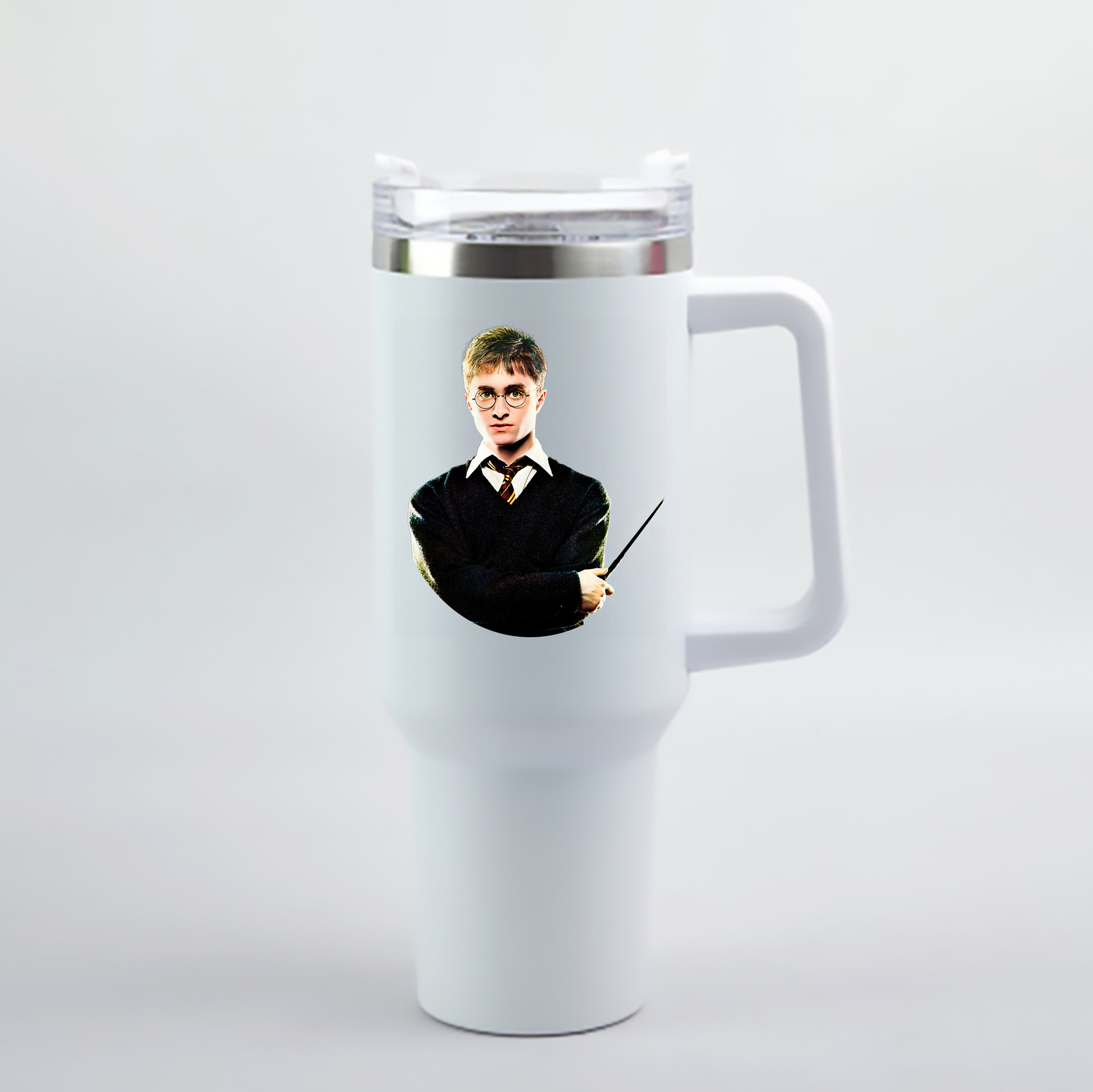 （画像用） Harry Potter ハリー・ポッターシリーズ 1200mL車用タンブラー - クリスタルステッカー（プラスチックストロー付き）